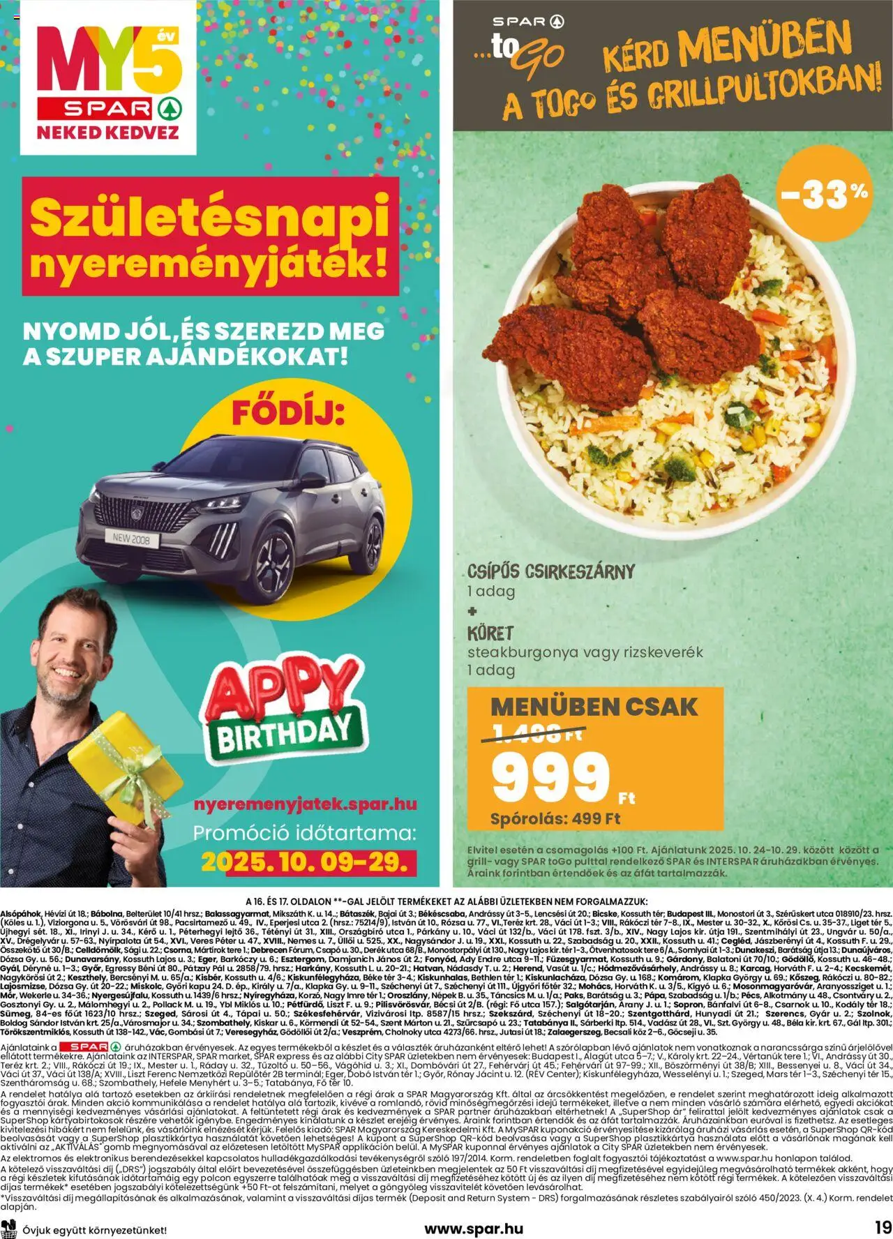 Spar akciós ujság - amely érvényes a következő dátumtól: 24.10.2025 | Oldal: 19 | Termékek: Szőlő, Grill, Kapu