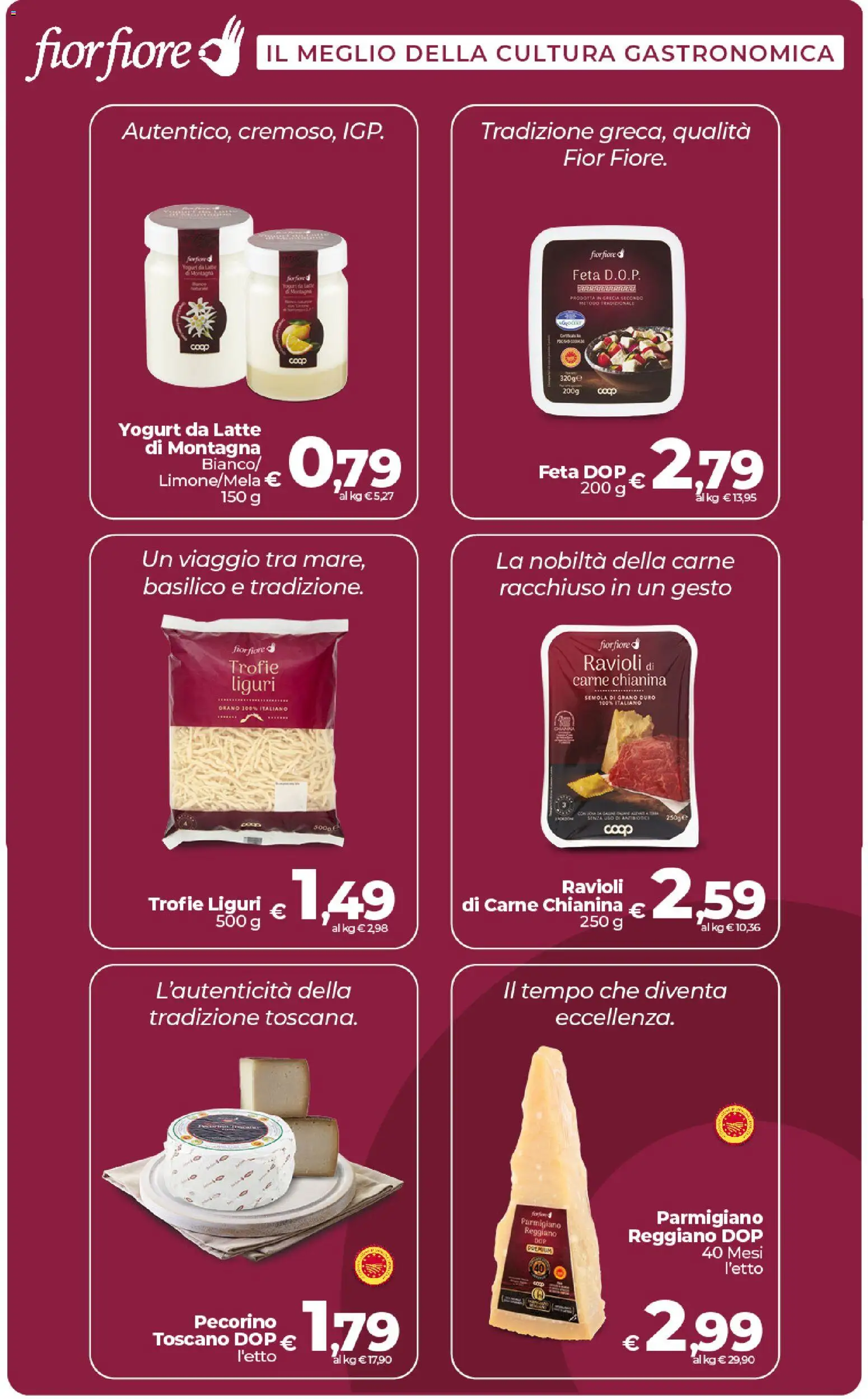 Volantino COOP del 27.01.2026 | Pagina: 5 | Prodotti: Latte, Feta, Parmigiano reggiano, Pecorino