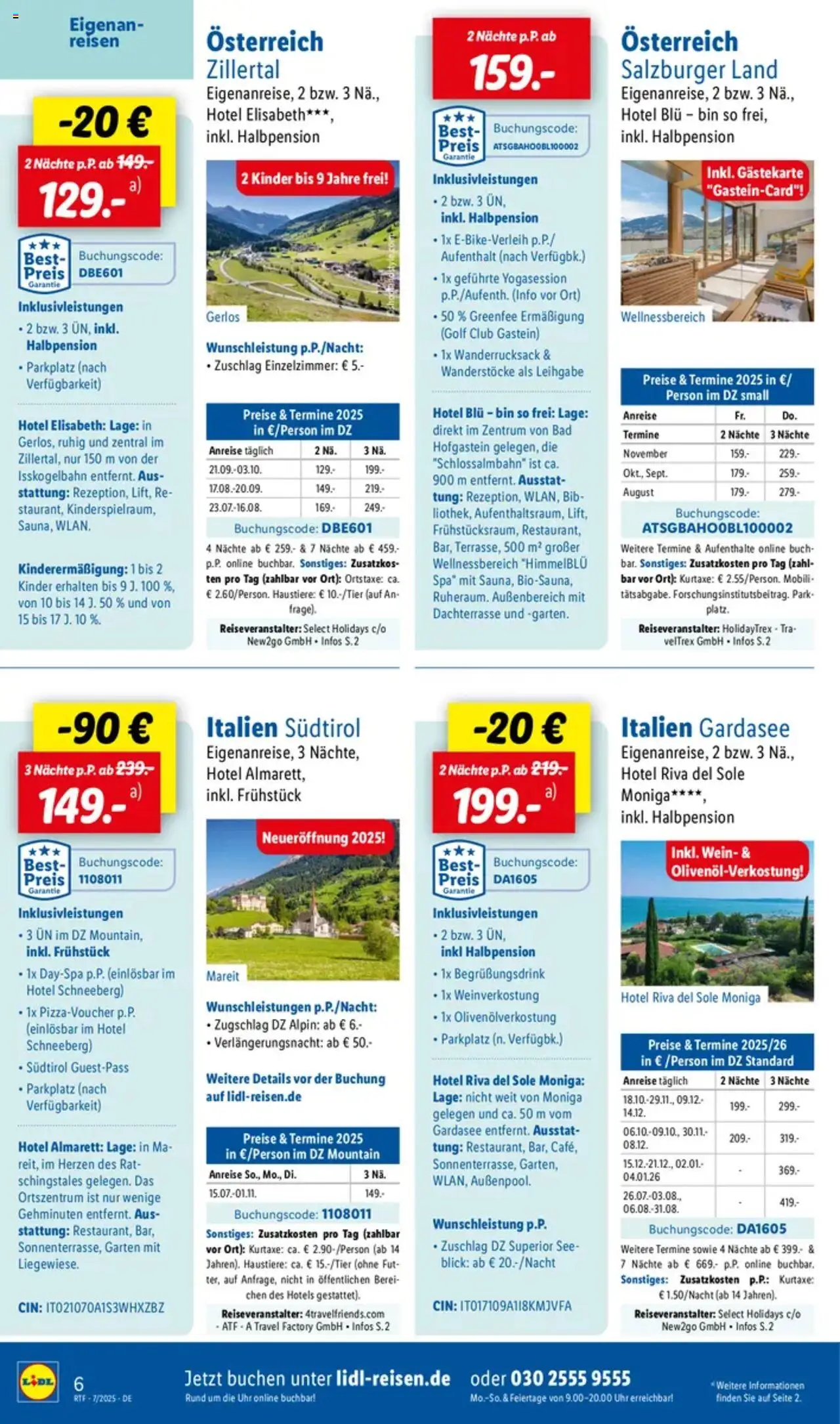 Lidl Reisen - Themenprospekt - gültig ab dem 11.07.2025 | Seite: 6 | Produkte: Bad, Wanderrucksack, Wein, Uhr