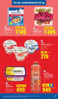 SOLEVITA Narancs-grapefruit sárkánygyümölcslé, 100% gyümölcstartalom, +50 Ft betétdíj, 1 l - amely érvényes a következő dátumtól: 30.04.2026 | Oldal: 9