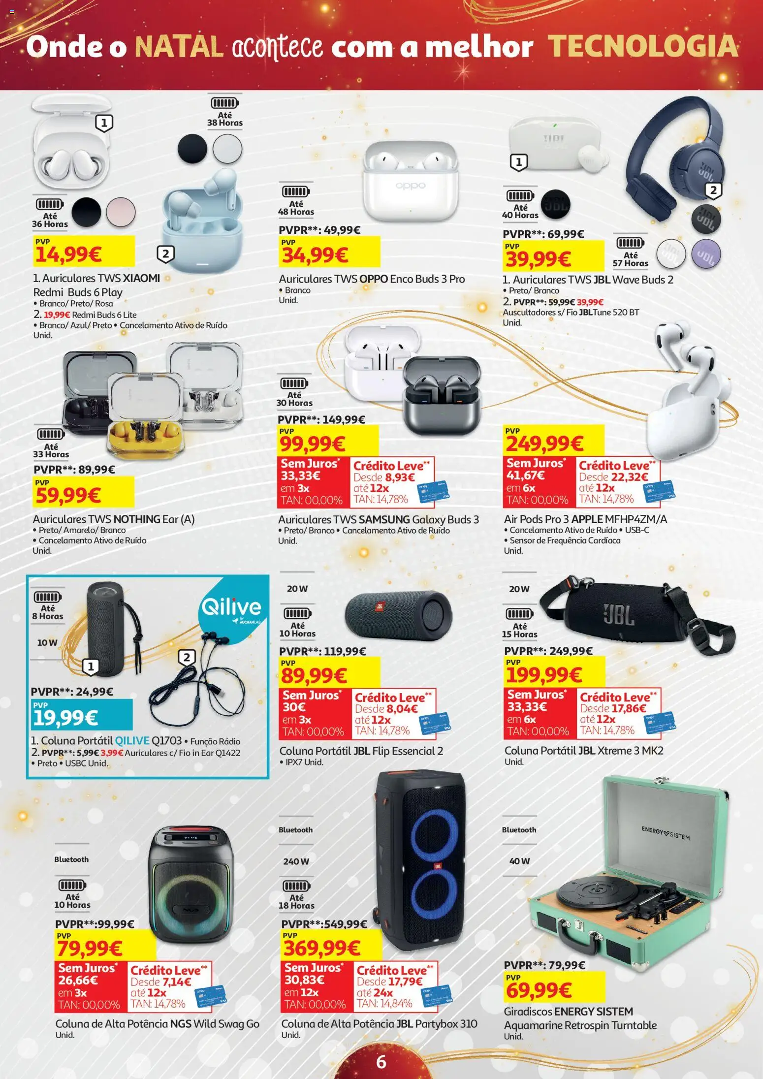 Auchan - Onde o Natal acontece com a melhor tecnologia │ válido de 21.11.2025 | Página: 6 | Produtos: Rádio