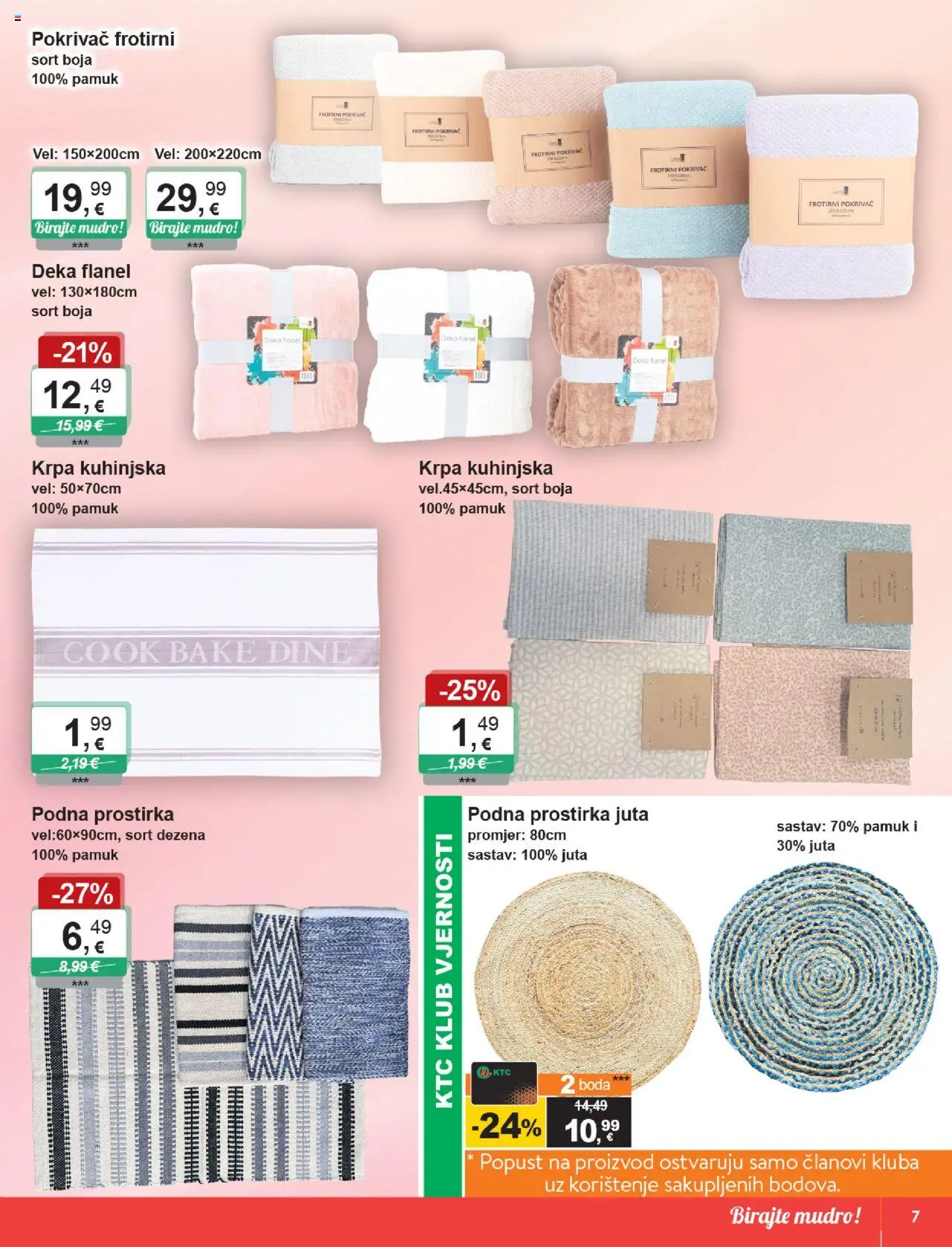 KTC katalog | vrijedi od 04.09.2025 | Stranica: 7 | Proizvodi: Pokrivač, Krpa, Deka