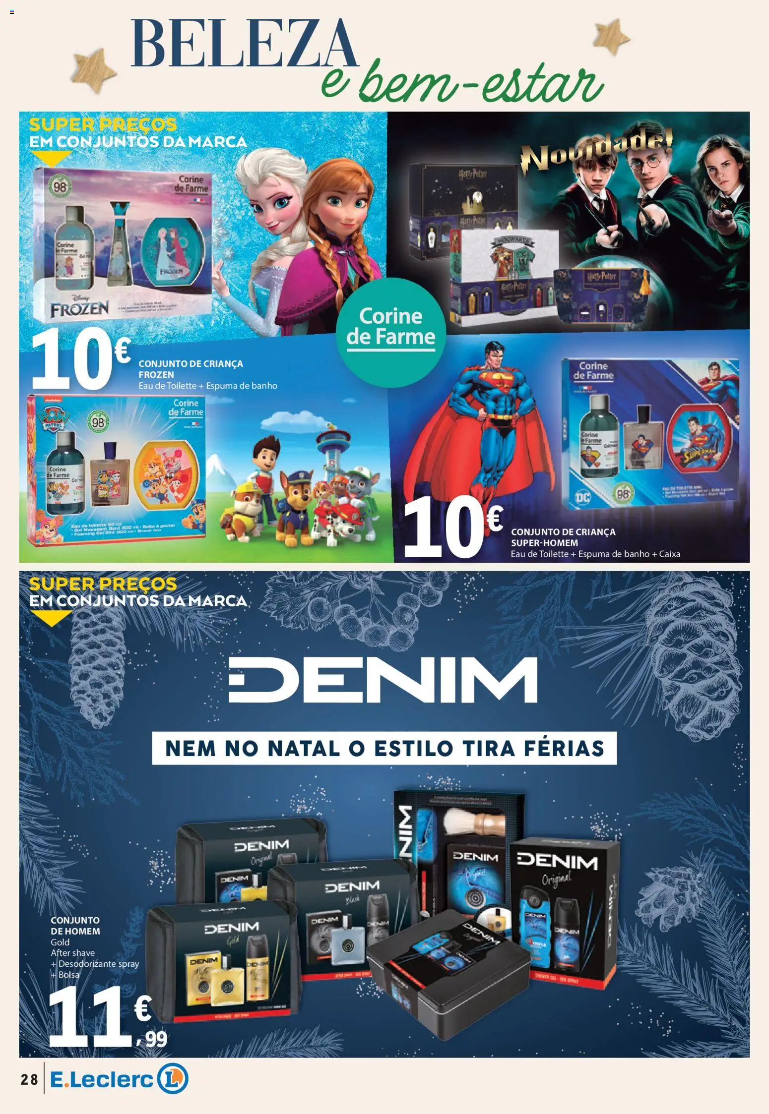 E.Leclerc - Folheto Natal │ válido de 04.11.2025 | Página: 28 | Produtos: Bolsa, Eau de toilette, Desodorizante, Caixa