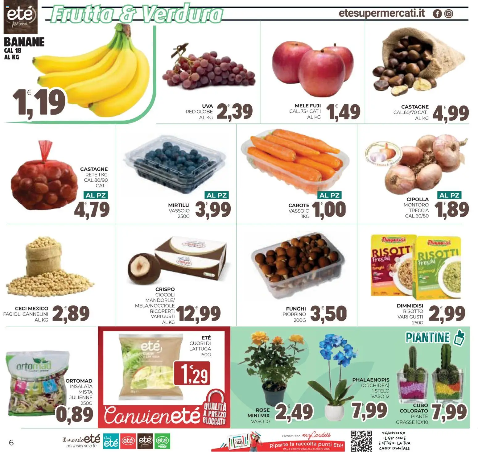 Volantino Eté del 31.10.2025 | Pagina: 6 | Prodotti: Banane, Tè, Frutta, Lattuga