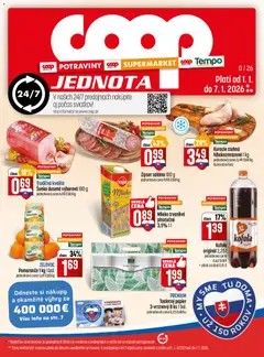 COOP Jednota leták platný od 01.01.2026