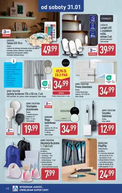 Pogląd oferty "Aldi Gazetka - Hity od Środy i od Soboty" - ważna od 28.01.2026 | Strona: 12 | Produkty: Lampki, Waga, Siatka, Zasłony