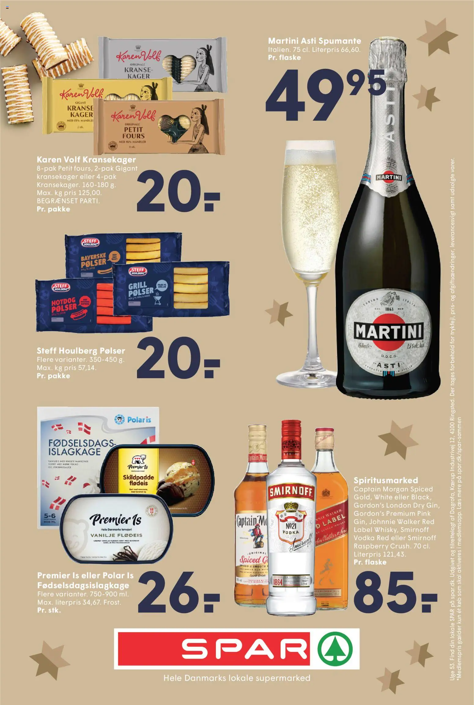 Spar tilbudsavis – gyldig fra 27.12.2025 | Side: 25 | Produkter: Pølser, Whisky, Is, Søm