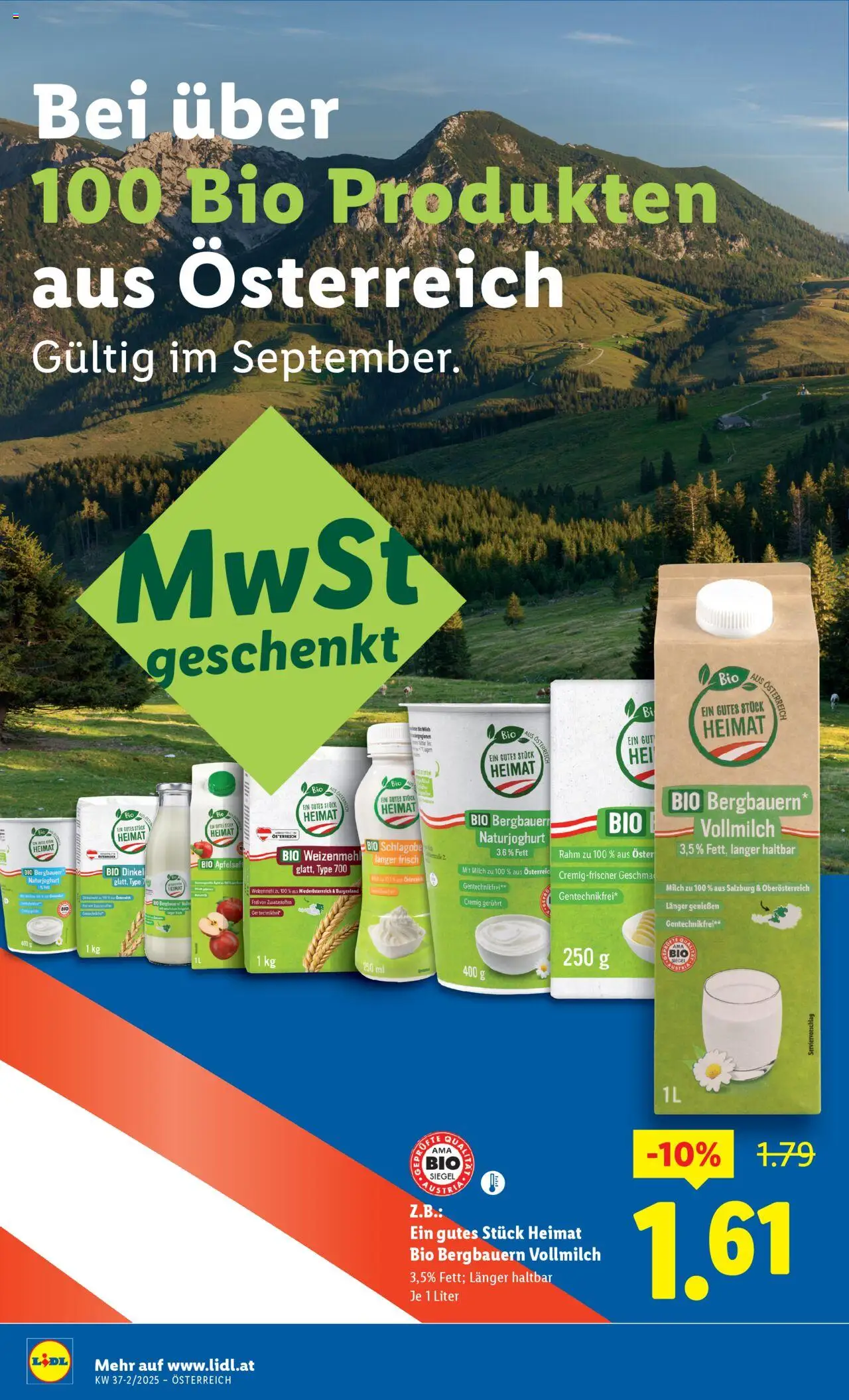 Lidl Flugblatt - Altenmarkt im Pongau, St. Johann im Pongau, Zell am See gültig ab 11.09.2025 | Seite: 4 | Produkte: Planche de surf, Milch