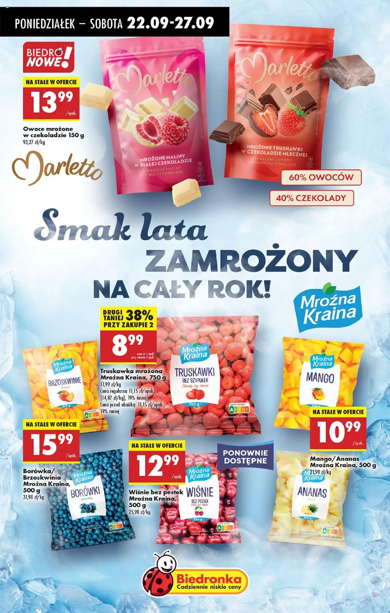 Biedronka gazetka od 22.09.2025 | Strona: 66 | Produkty: Czekolady, Maliny, Brzoskwinie, Owoce