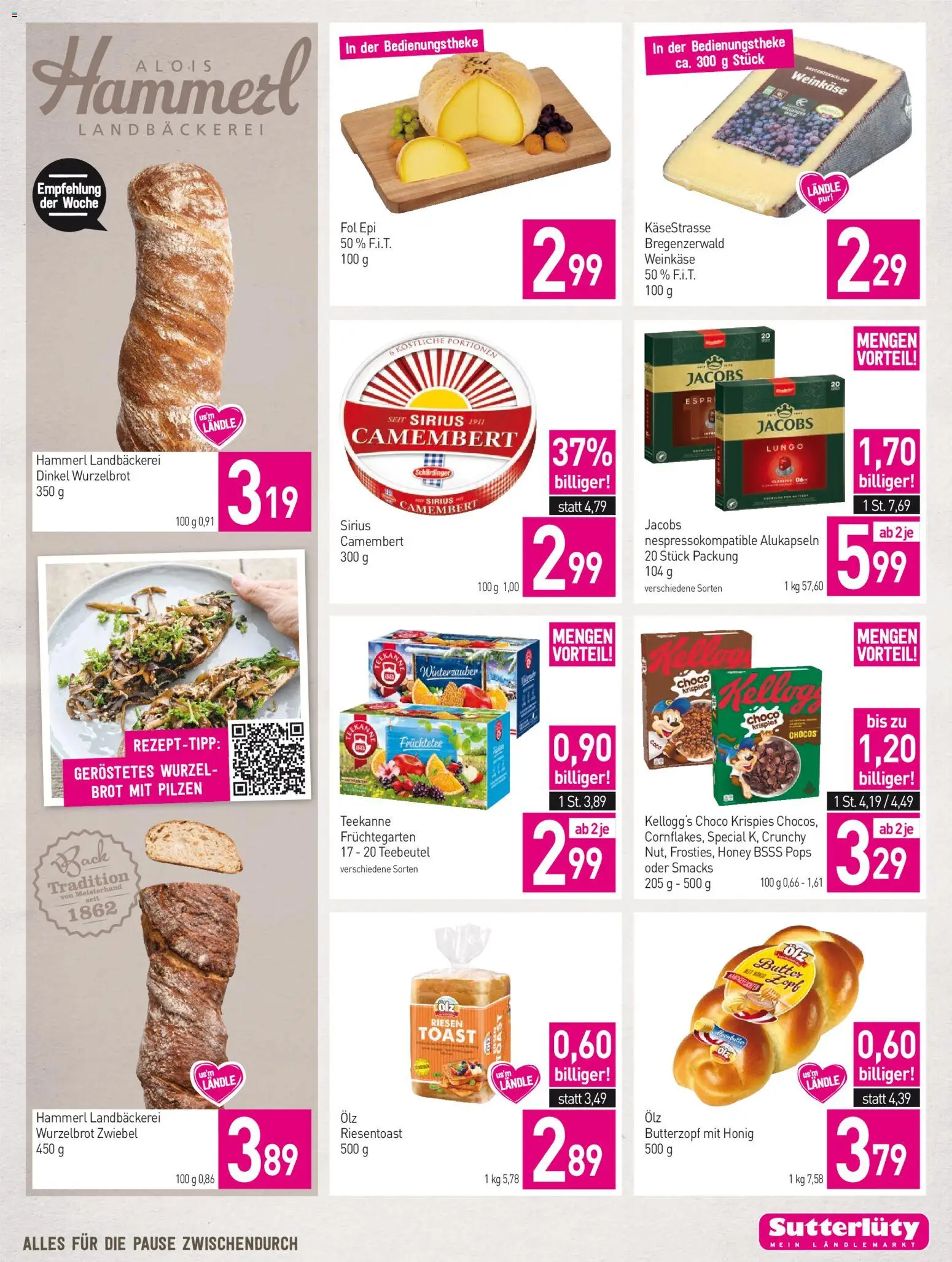 Sutterlüty Flugblatt gültig ab 29.01.2026 | Seite: 9 | Produkte: Butter, Brot