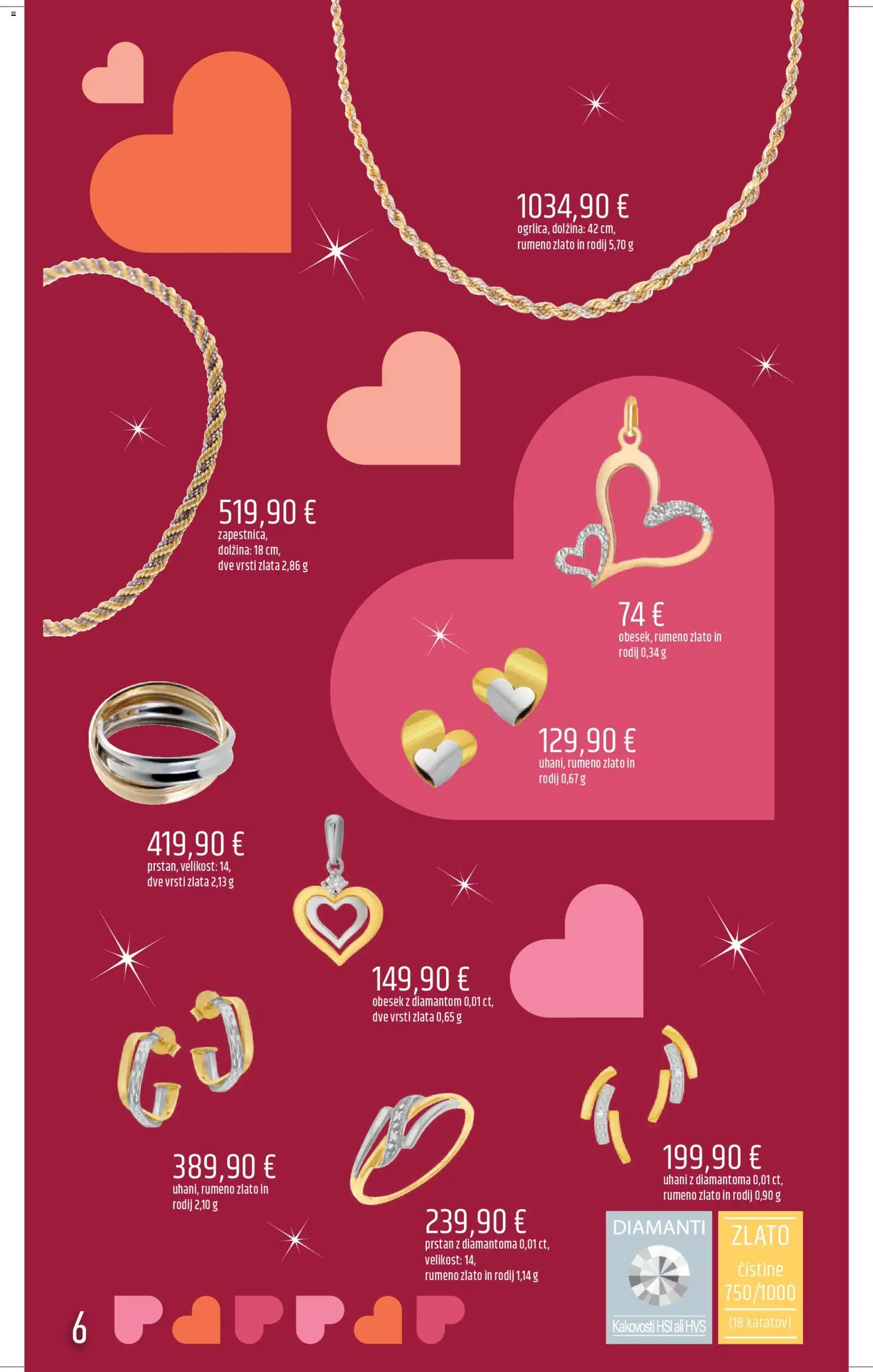 Novi E.leclerc katalog ponudbe – veljaven od 06.02.2026 | Stran: 6 | Izdelki: Prstan, Uhani