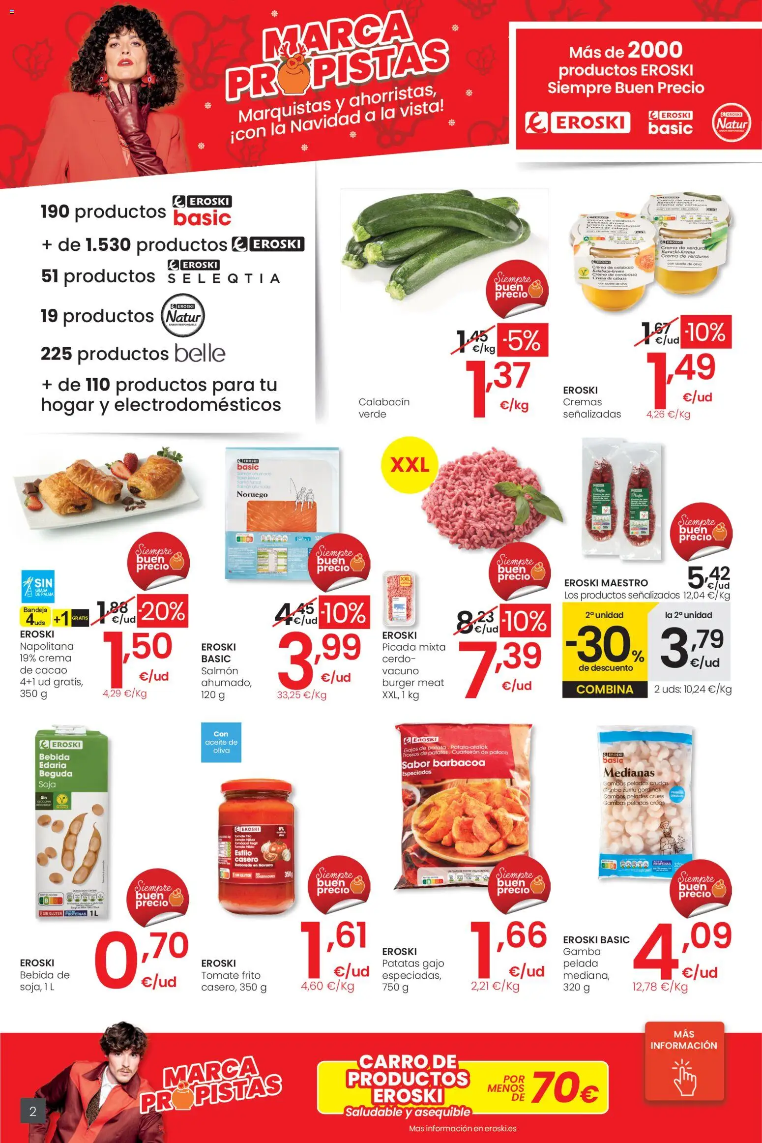 Eroski folleto │ válido desde el 13.11.2025 | Página: 2 | Productos: Πράσινο τσάι, Aceite de oliva, Bandeja, Φρυγανιές σικάλεως