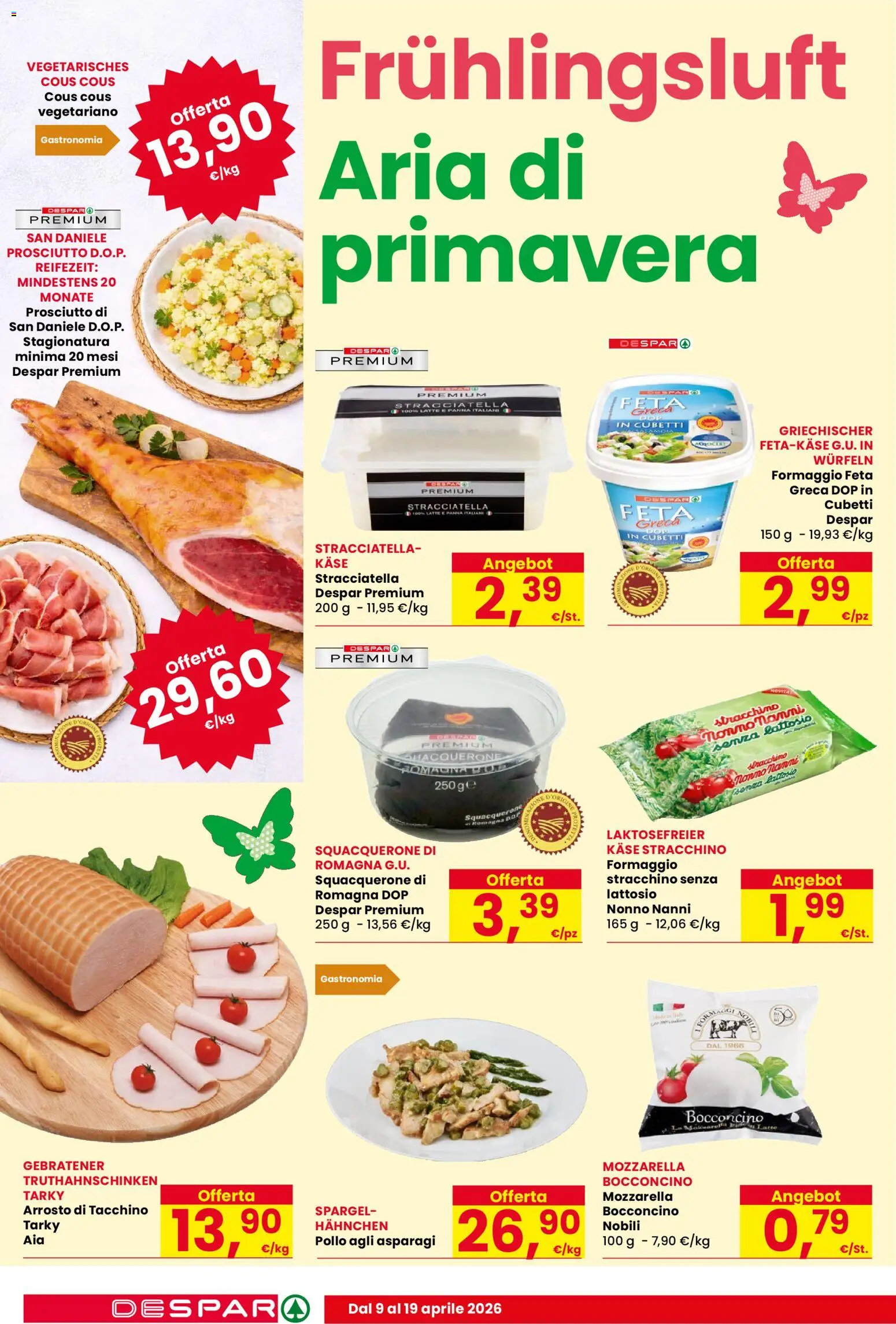Volantino Despar del 09.04.2026 | Pagina: 4 | Prodotti: Panna, Formaggio, Prosciutto, Stracciatella