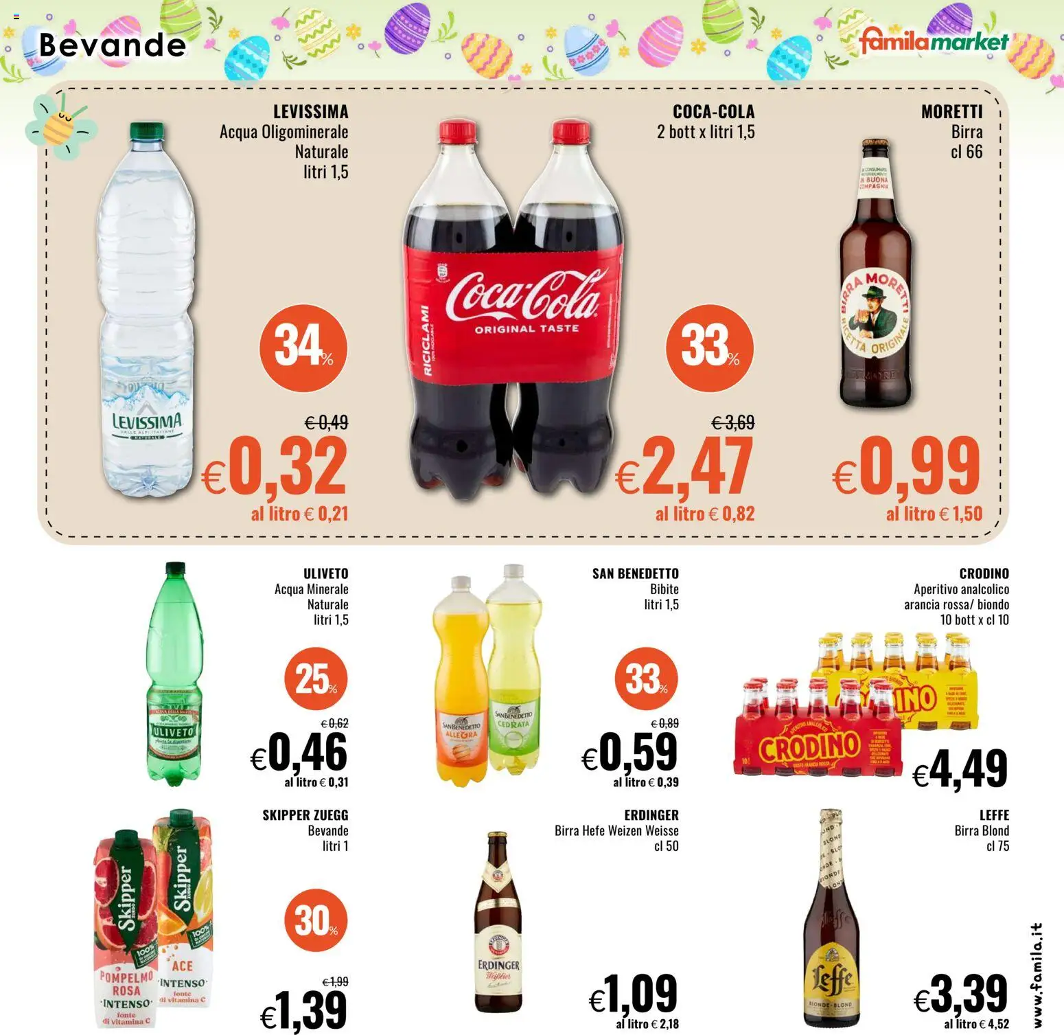 Volantino Famila del 26.03.2026 | Pagina: 19 | Prodotti: Birra, Pompelmo, Bibite, Cedrata