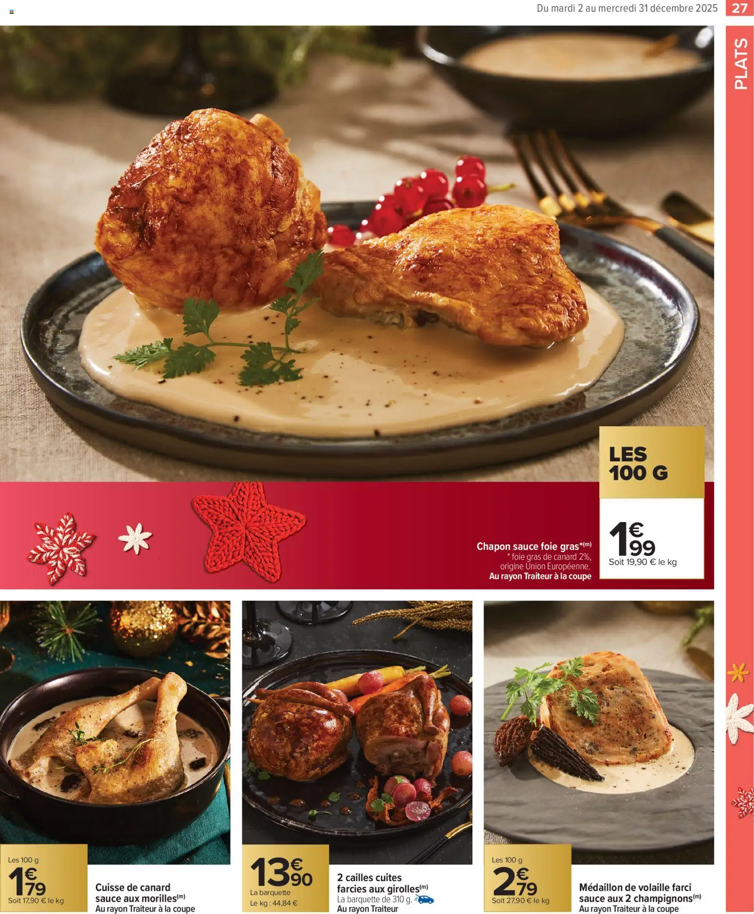 {H1} | Page: 27 | Produits: Foie Gras de Canard, Chapon, Volaille, Cailles