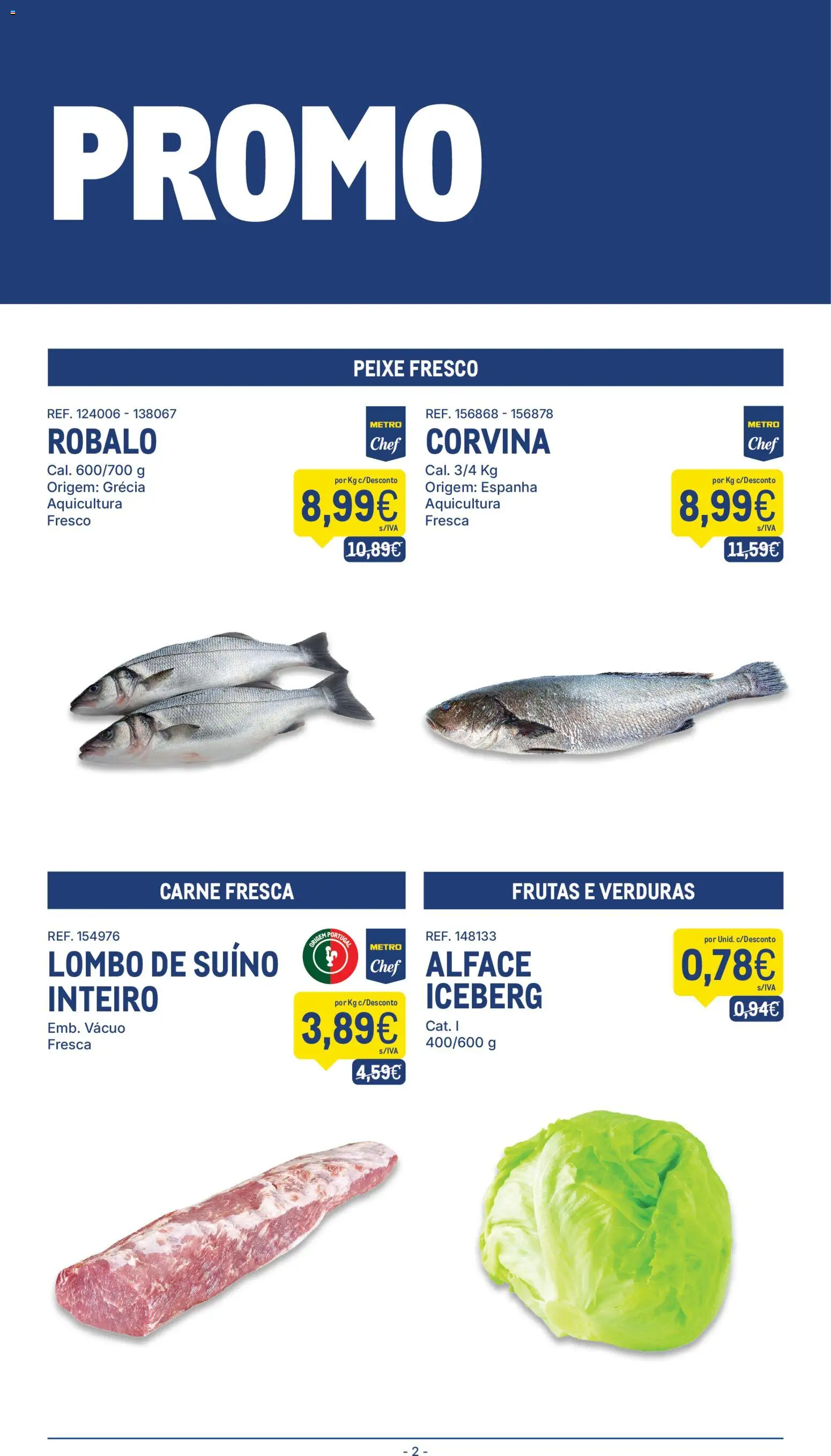 Makro folheto │ válido de 25.11.2025 | Página: 2 | Produtos: Lombo, Peixe, Carne, Alface