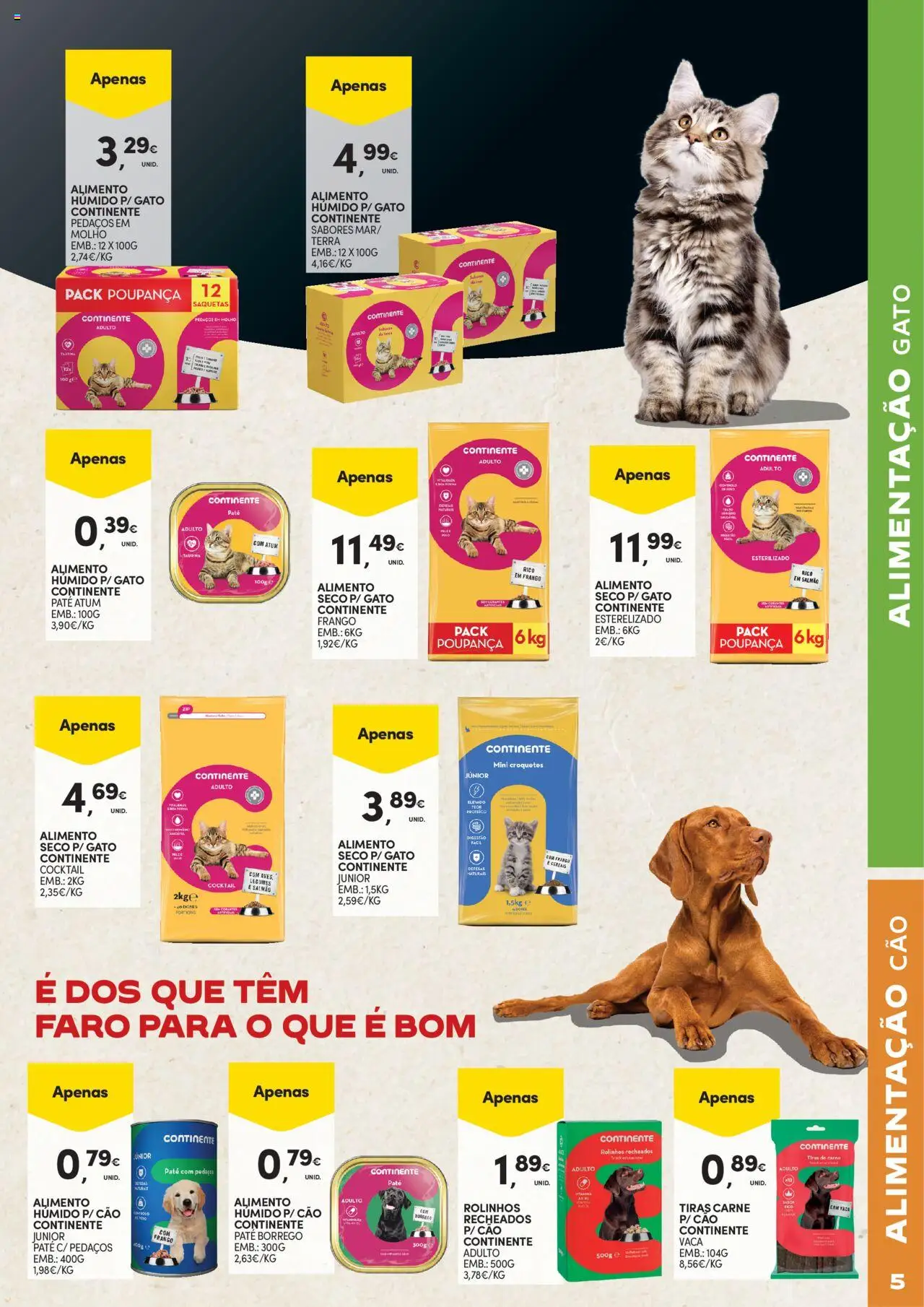 Continente - Açores: Feira Pet Care │ válido de 23.09.2025 | Página: 5 | Produtos: Atum, Salmão, Carne, Cereais