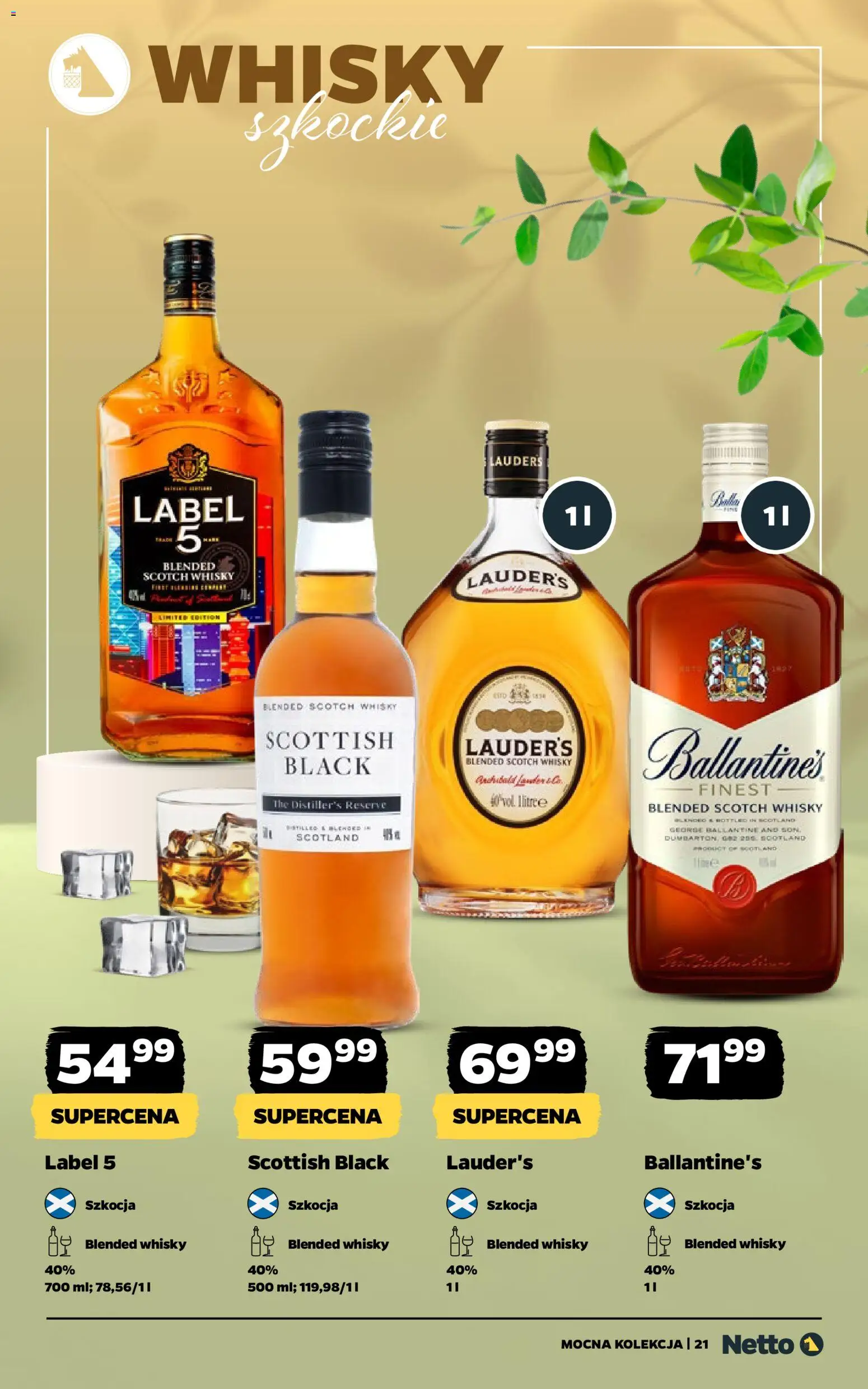 Netto gazetka - Alkohole mocne od 13.04.2026 | Strona: 21 | Produkty: Whisky