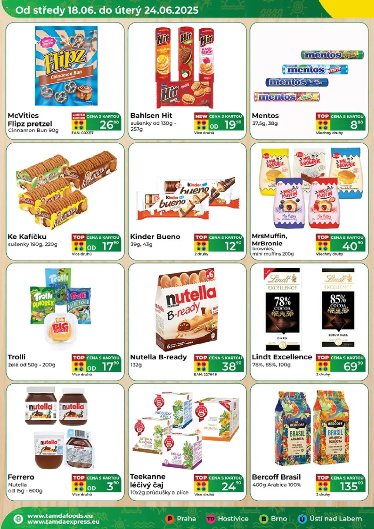 Tamda Foods leták od 18.06.2025 | Strana: 2 | Produkty: Lindt, Cookies, Brownie, Nutella