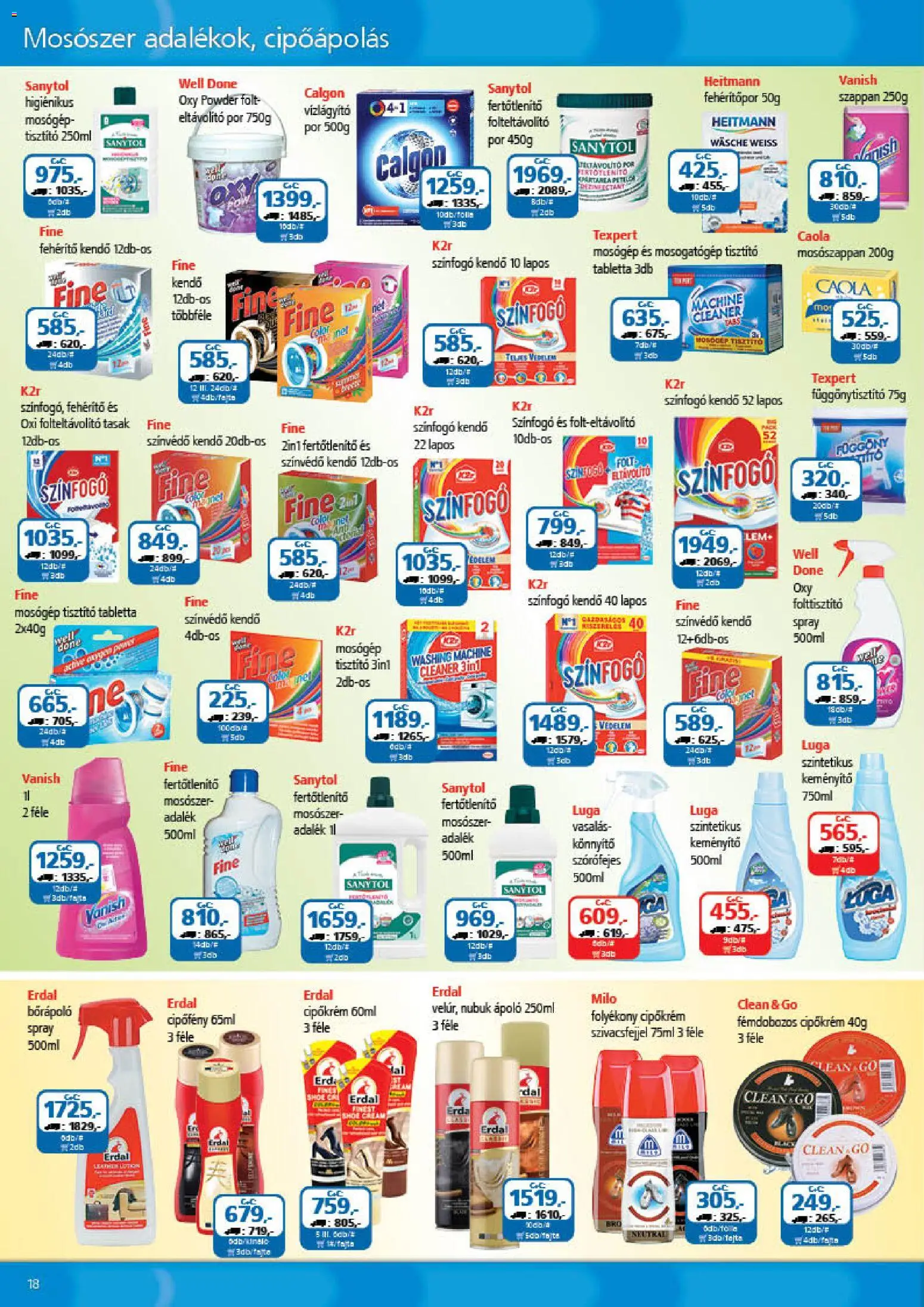 ÁRKLUB akciós ujság - amely érvényes a következő dátumtól: 01.01.2026 | Oldal: 18 | Termékek: Kendő, Szappan, Mosószer, Mosogatógép tisztító