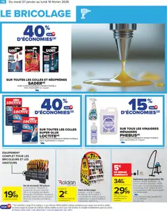 Carrefour - Prévisualisation de Carrefour Bricolage nettoyage rangement valide à partir de 27.01.2026 | Page: 18 | Produits: Sac, Tournevis, Aspirateur, Aspirateur eau et poussière
