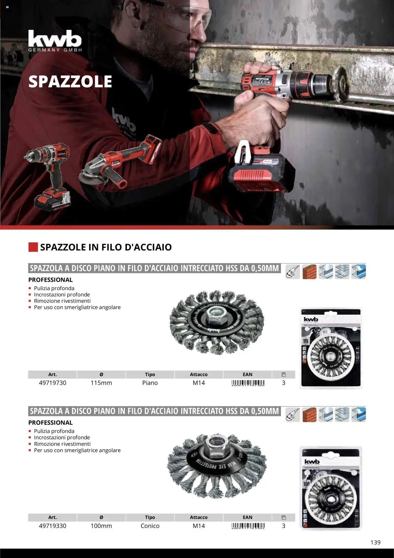 Volantino Einhell del 10.10.2025 | Pagina: 141 | Prodotti: Spazzola, Disco, Smerigliatrice