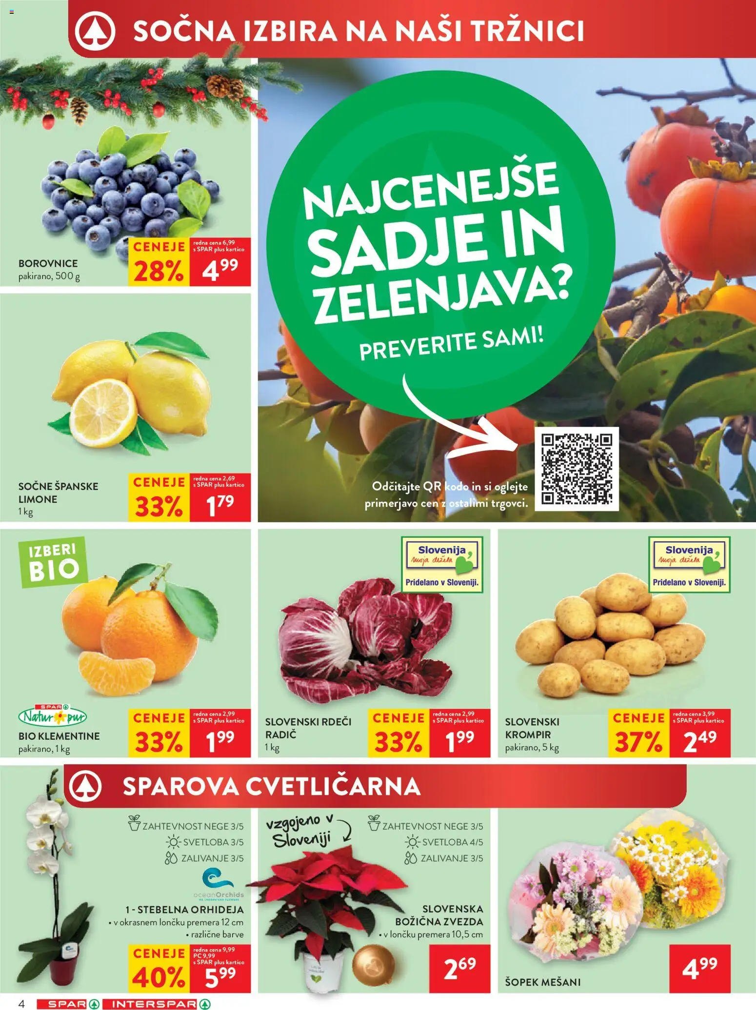 Novi Spar katalog ponudbe – veljaven od 12.11.2025 | Stran: 6 | Izdelki: Šopek, Borovnice, Zelenjava, Sadje