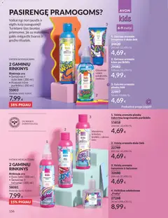 AVON leidinys galioja nuo 01.04.2026 | Puslapis: 156 | Prekių: Balzamas, Šampūnas, Dušo želė, Vata