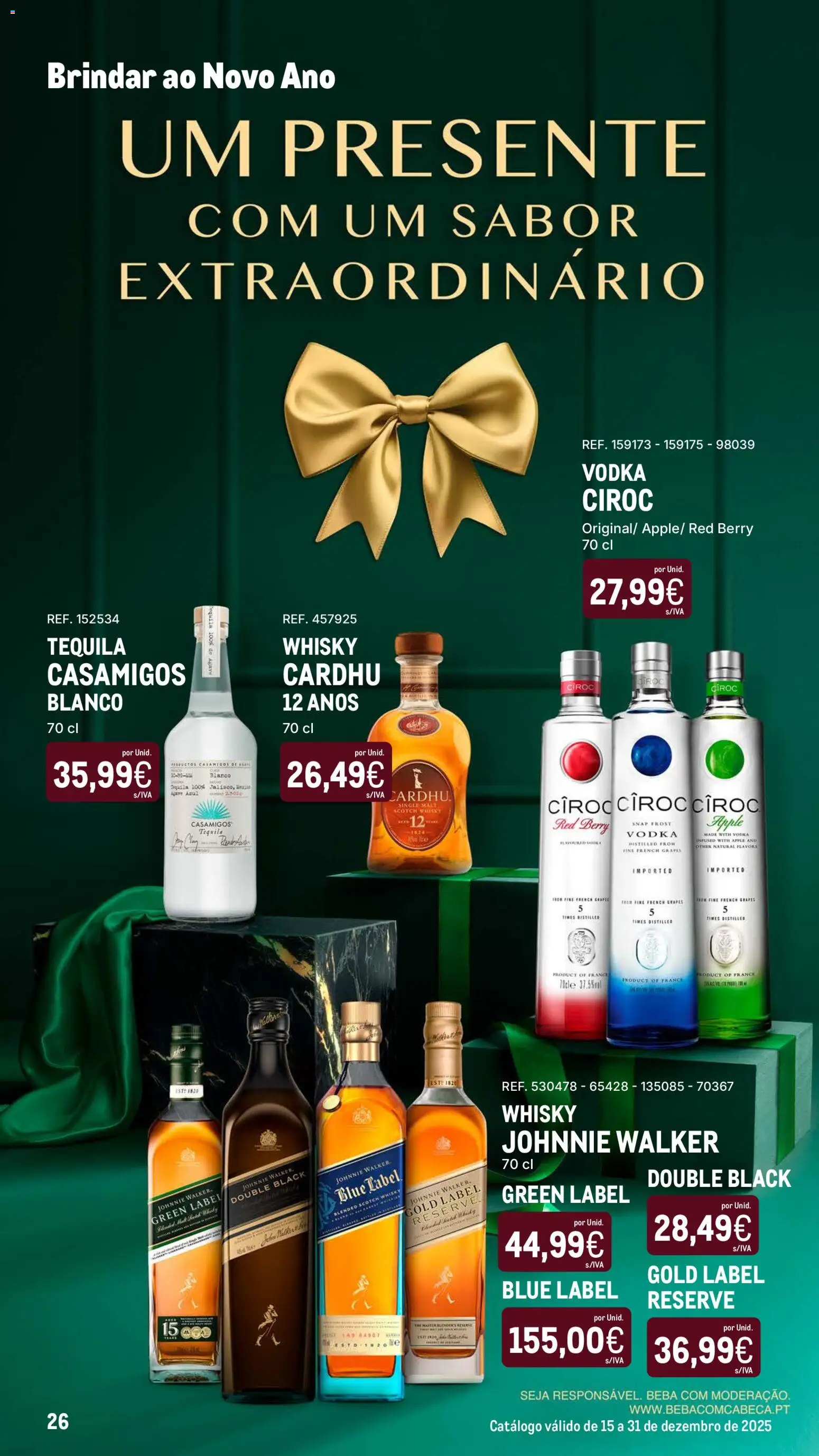 Makro Catálogo Brindar ao Ano Novo │ válido de 15.12.2025 | Página: 26 | Produtos: Whisky, Tequila, Vodka