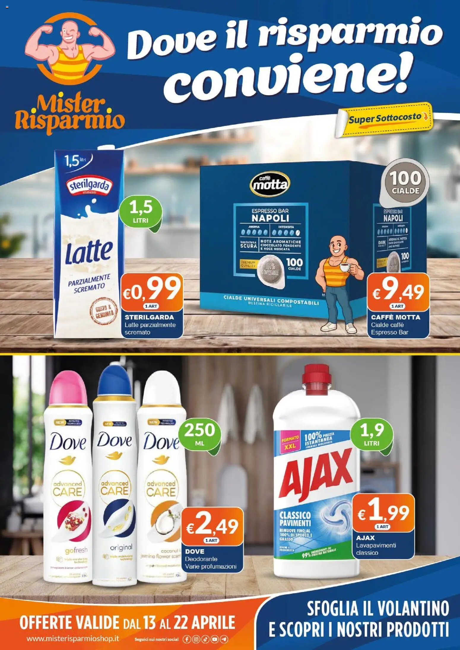 Volantino Mister Risparmio del 13.04.2026 | Pagina: 1