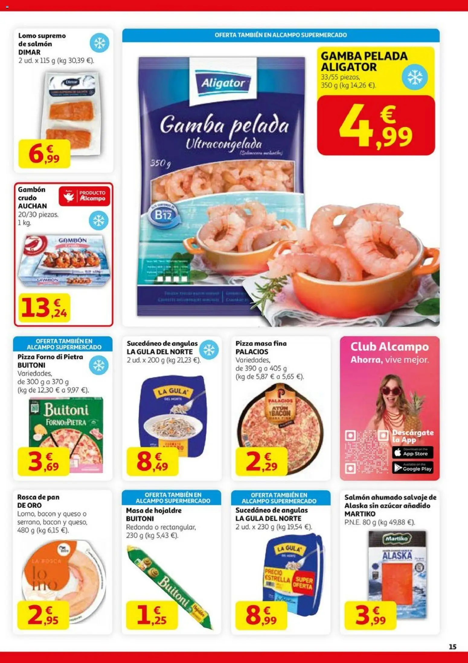 Alcampo - Black Friday │ válido desde el 06.11.2025 | Página: 15 | Productos: Queso, Pan, Pizza, Salmón ahumado