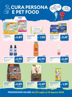 Volantino MD Discount del 29.07.2025 | Pagina: 21 | Prodotti: Acqua micellare, Crema solare, Pollo, Manzo
