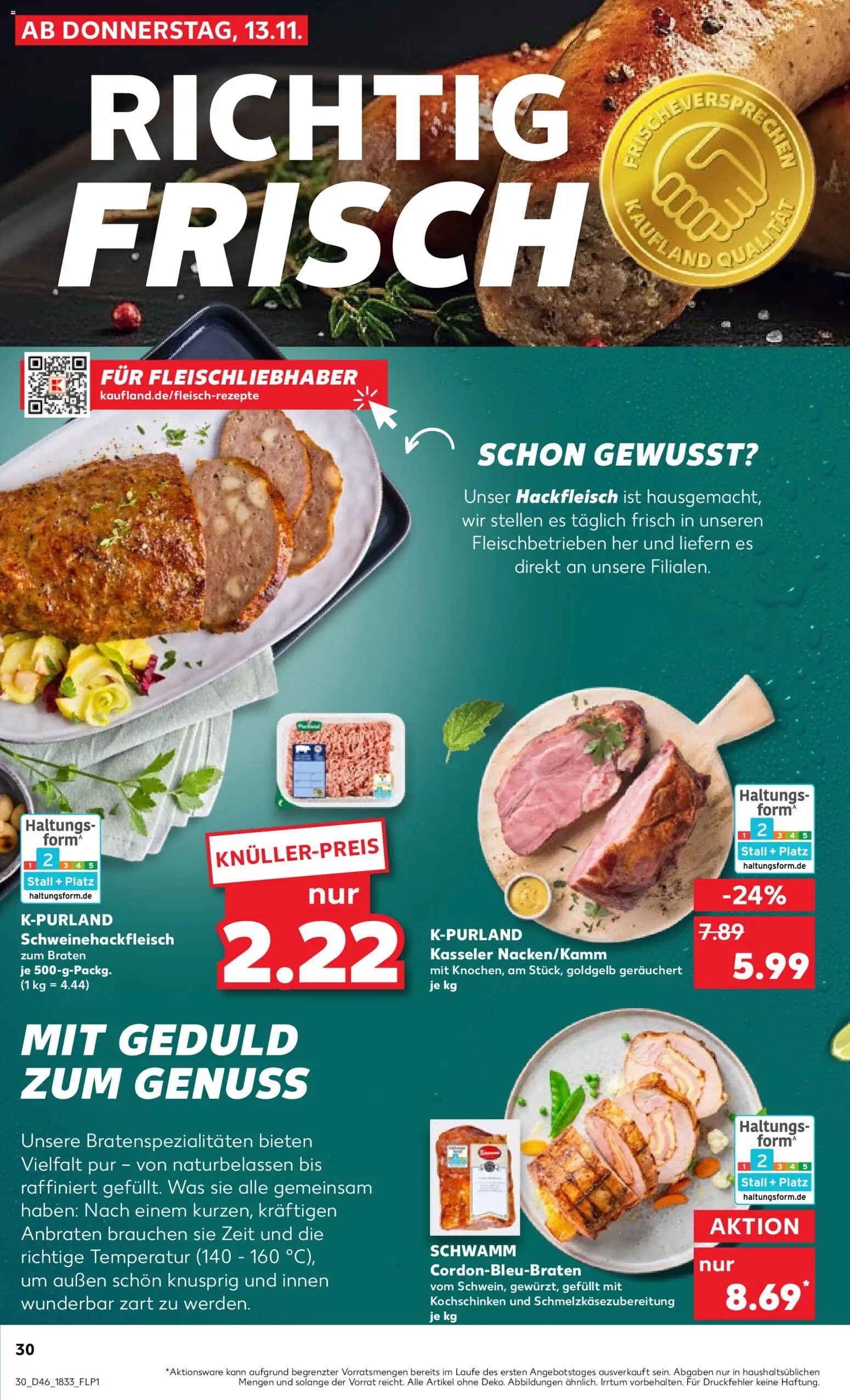 Kaufland prospekt Bremen	 – gültig ab 13.11.2025 | Seite: 30 | Produkte: Hackfleisch