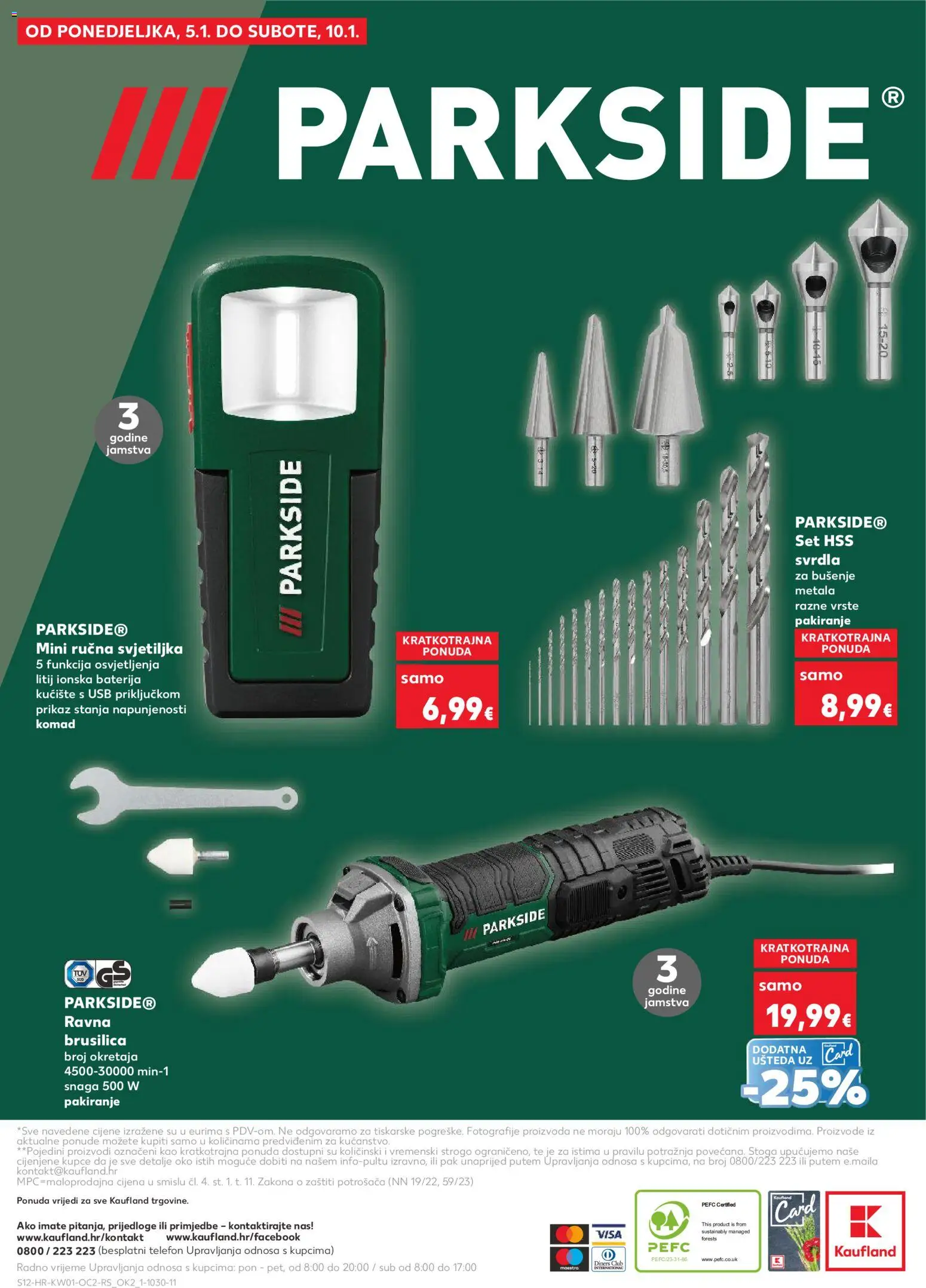 Kaufland katalog | vrijedi od 02.01.2026 | Stranica: 12 | Proizvodi: Brusilica, Svjetiljka, Telefon, Parkside