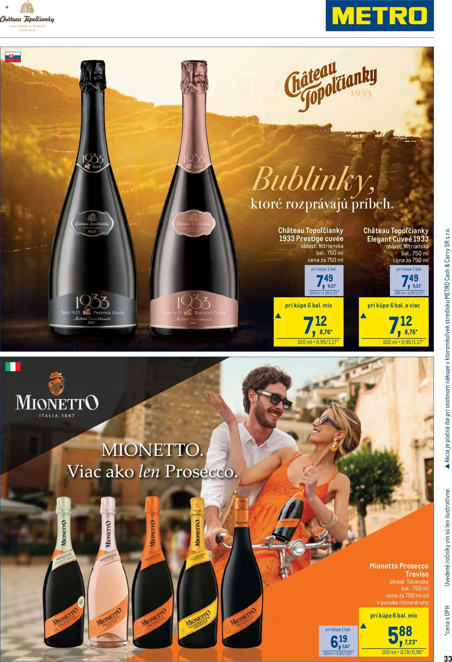 Nové Metro akcie – leták je platný od 25.03.2026 | Strana: 33 | Produkty: Prosecco