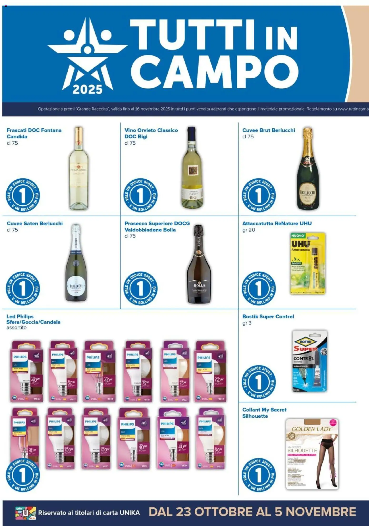 Volantino Oasi del 22.10.2025 | Pagina: 10 | Prodotti: Prosecco, Vino, Collant, Feta