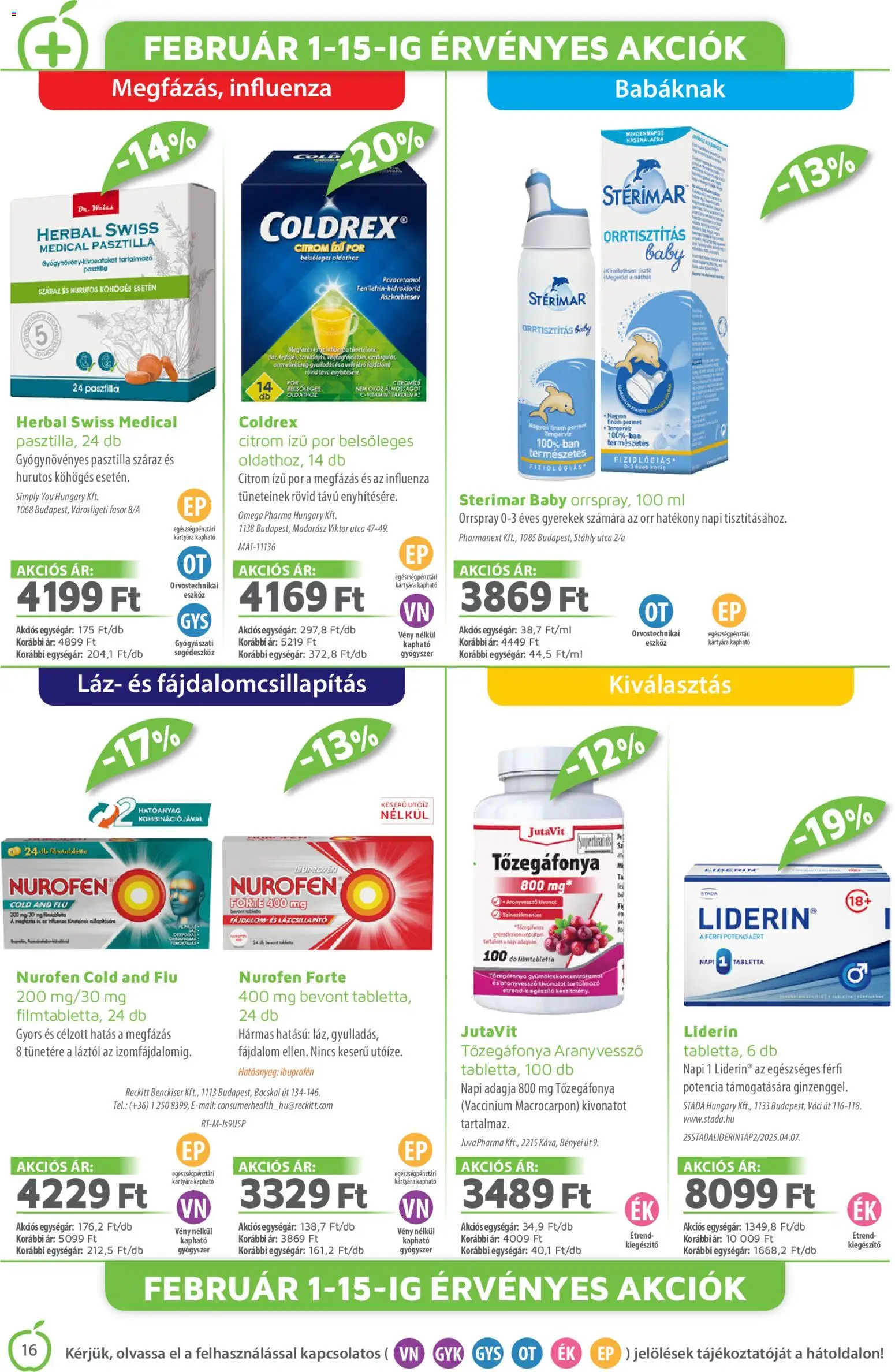 Alma Gyógyszertárak akciós ujság - amely érvényes a következő dátumtól: 01.02.2026 | Oldal: 16 | Termékek: Citrom