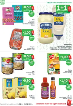 Intermarché - De februariaanbiedingen met de Intermarché-kaart - Voorbeeld van een folder van Intermarché, geldig van 01.02.2026 | Pagina: 19 | Producten: Olijfolie, Linzen, Groenten, Kaart