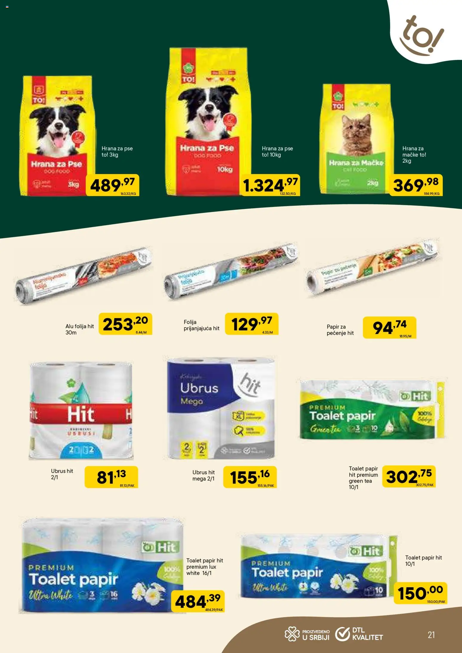 PerSu katalog - važi od 29.01.2026 | Strana: 21 | Proizvode: Toalet papir, Hrana za pse, Ubrus, Hrana za mačke