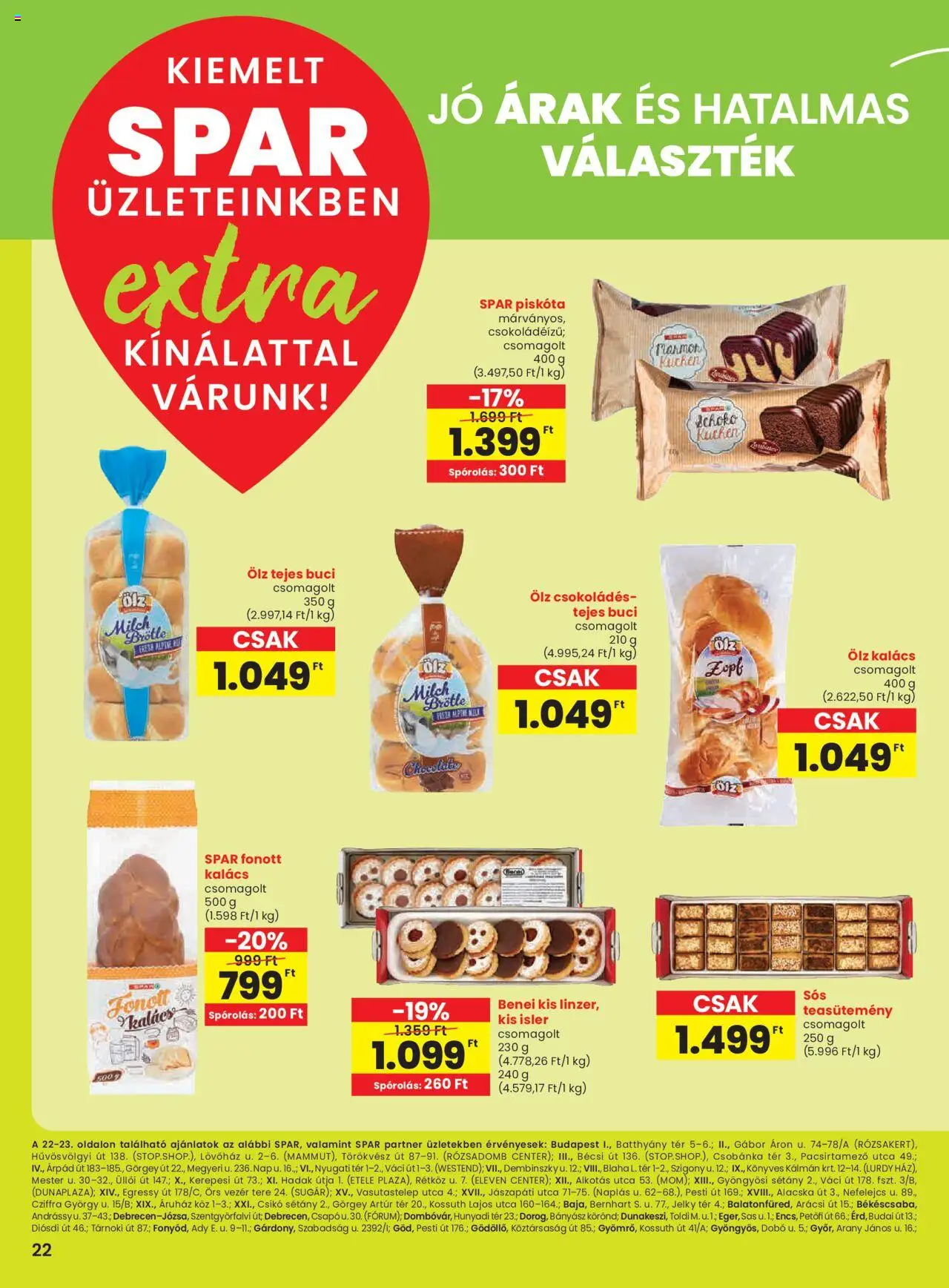 Spar akciós ujság - amely érvényes a következő dátumtól: 09.10.2025 | Oldal: 3 | Termékek: Piskóta, Kalács, Teasütemény