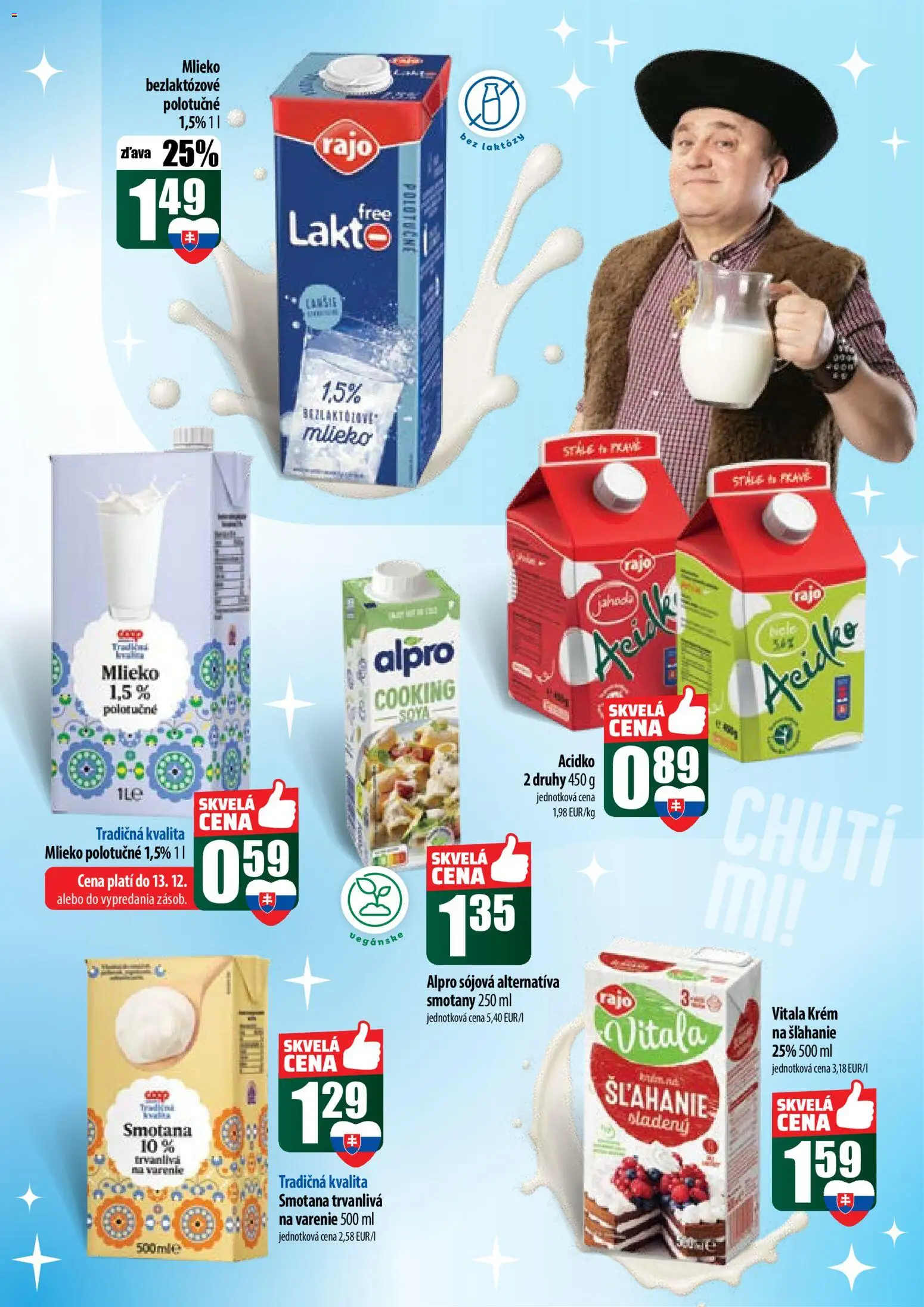 Nové COOP Jednota akcie – leták je platný od 11.12.2025 | Strana: 23 | Produkty: Mlieko, Smotana, Krém, Alpro