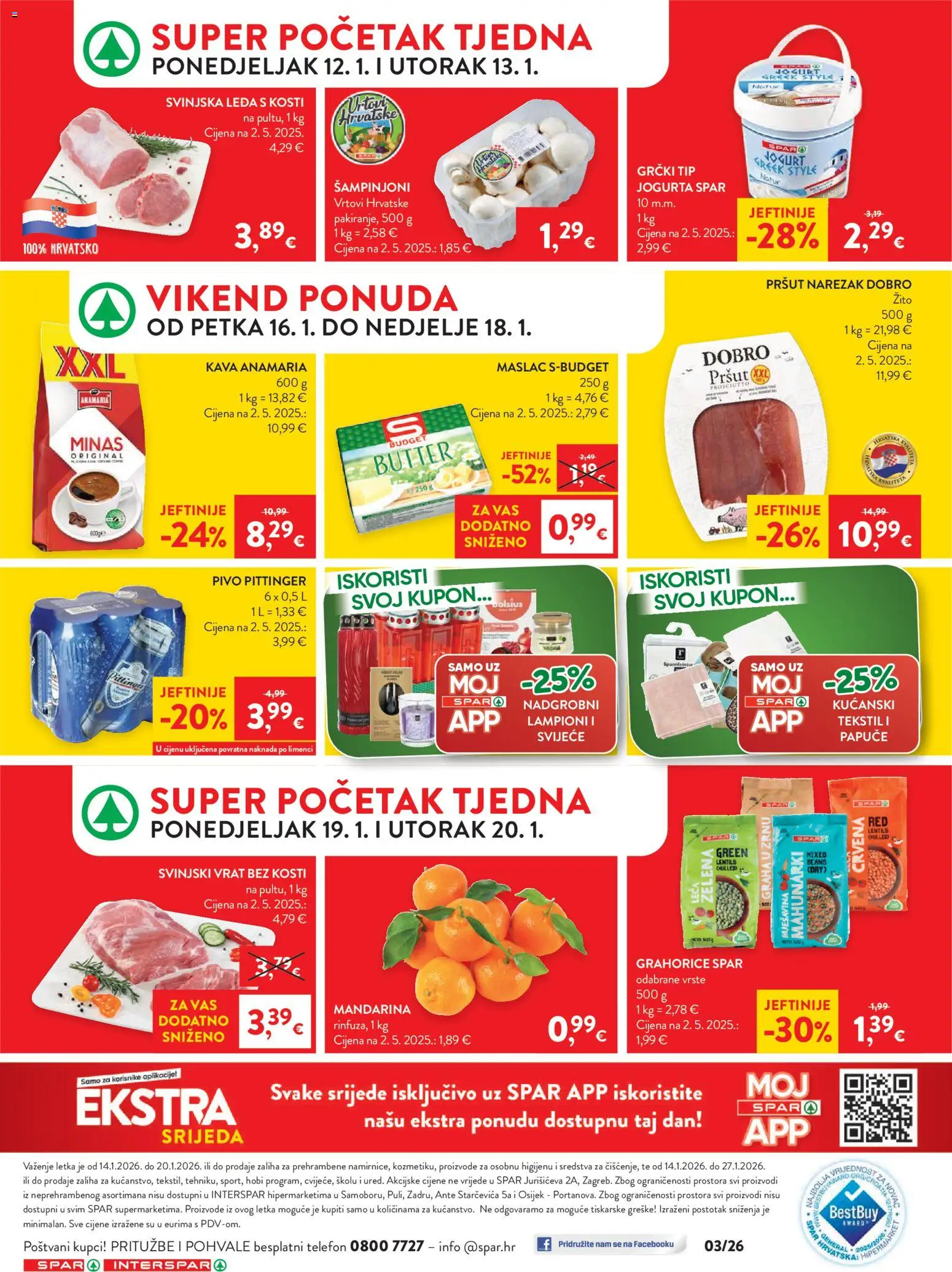 Spar katalog | vrijedi od 14.01.2026 | Stranica: 39 | Proizvodi: Jogurt, Pivo, Šampinjoni, Papuče
