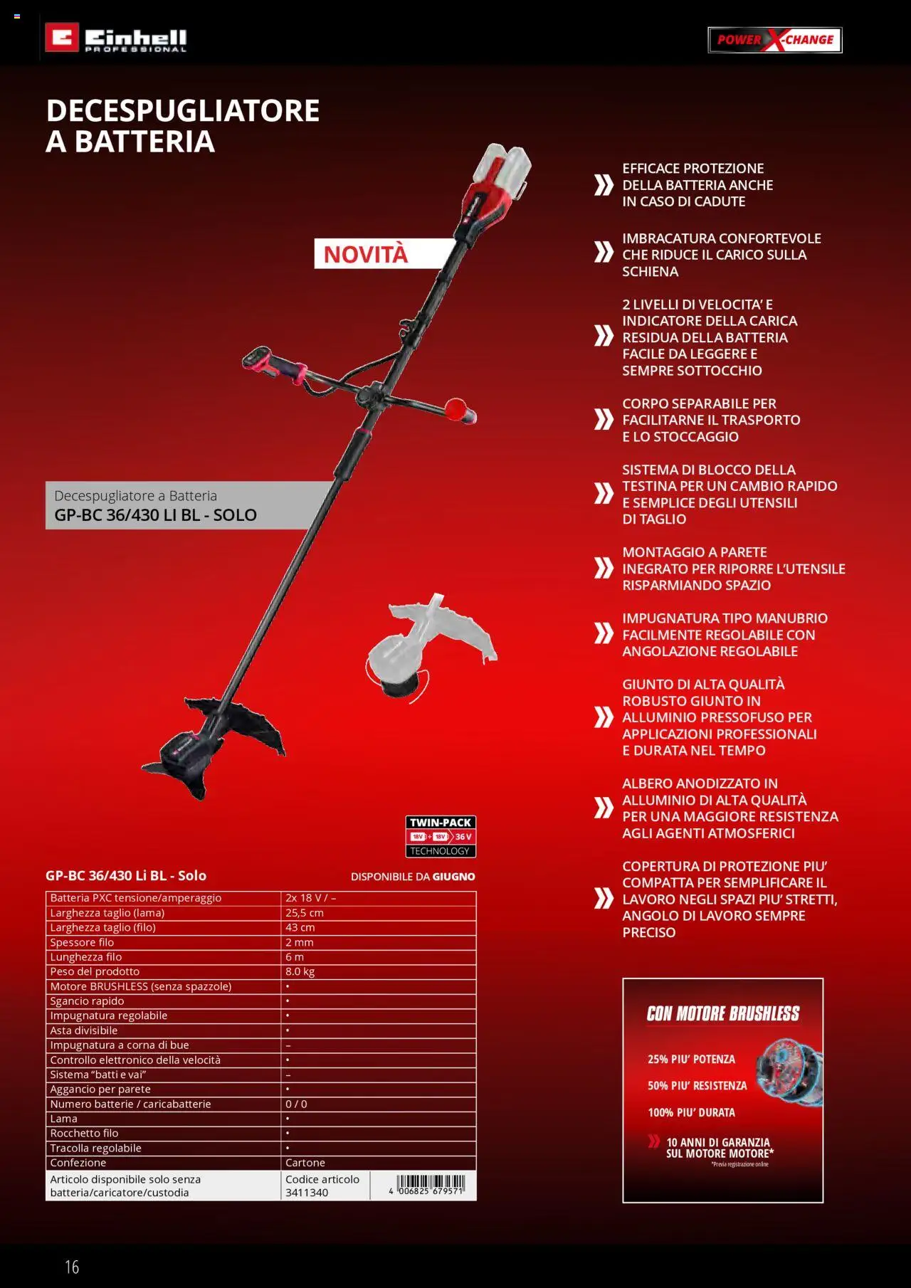 Volantino Einhell del 01.02.2025 | Pagina: 16 | Prodotti: Alluminio, Batteria, Batterie, Caricabatterie