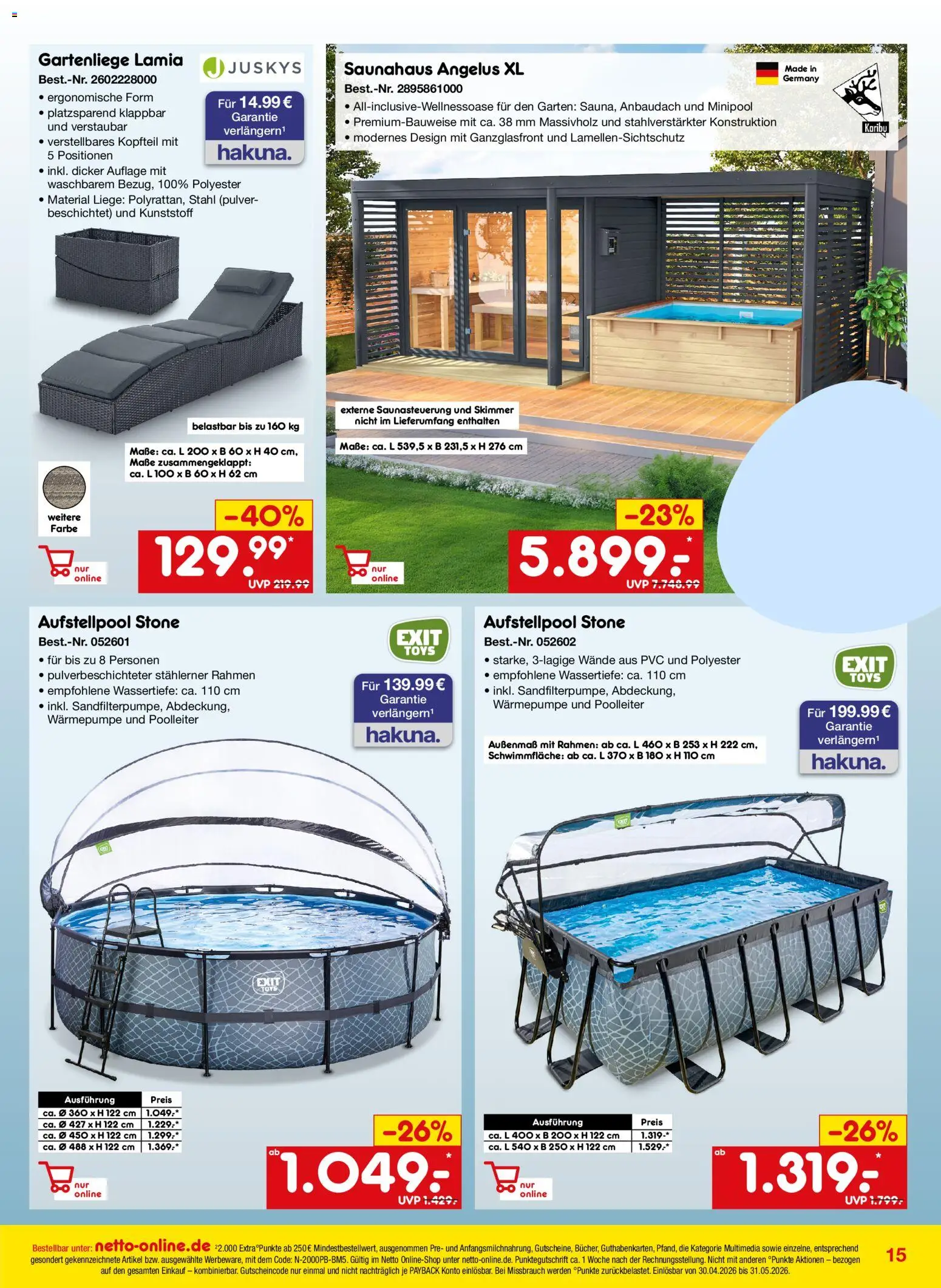 Netto Marken-Discount Online-Angebote Mai – gültig ab 01.05.2026 | Seite: 15 | Produkte: Liege