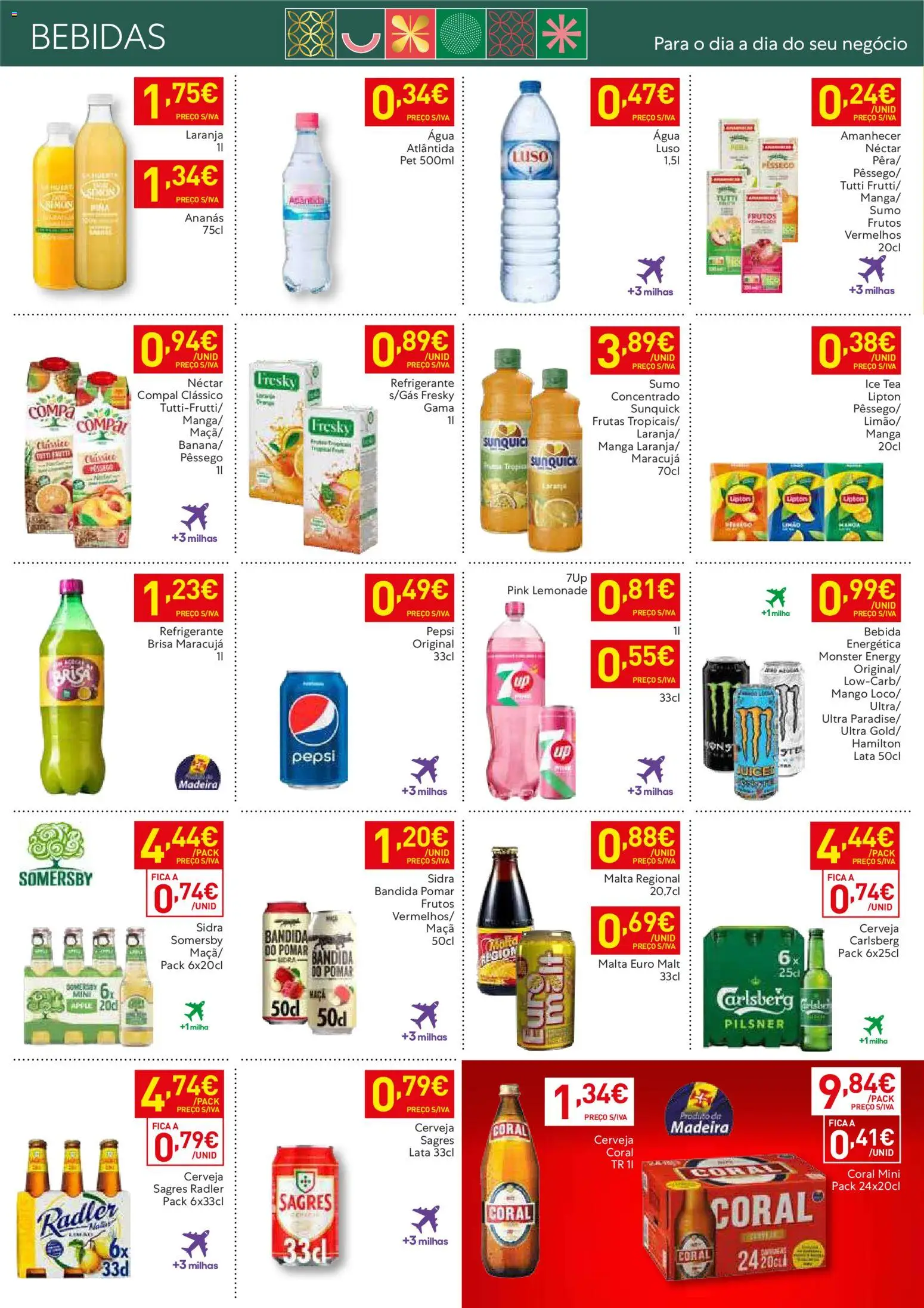 Recheio - Bons Negócios Madeira │ válido de 02.12.2025 | Página: 18 | Produtos: Agua, Refrigerante, Cerveja, Somersby