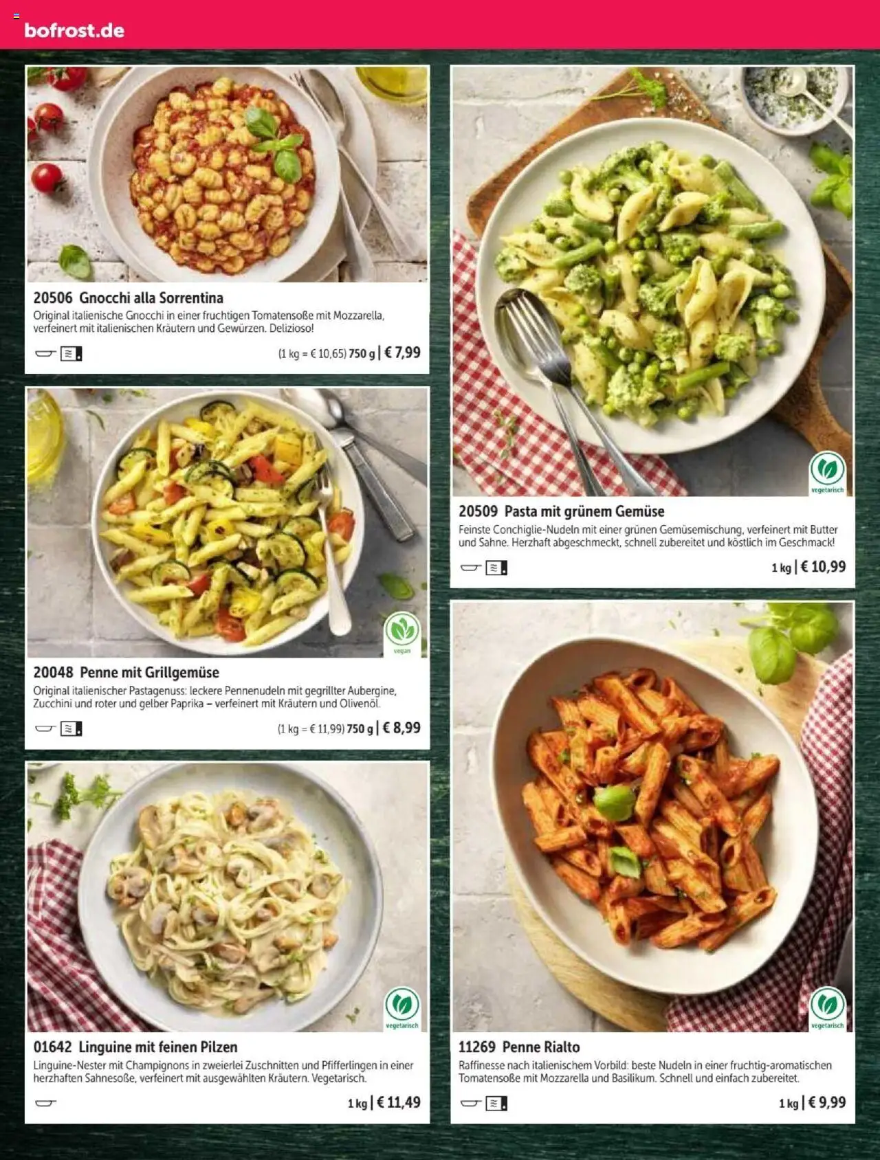 Bofrost Katalog – gültig ab 07.09.2025 | Seite: 112 | Produkte: Olivenol, Gemüse, Zucchini, Nudeln