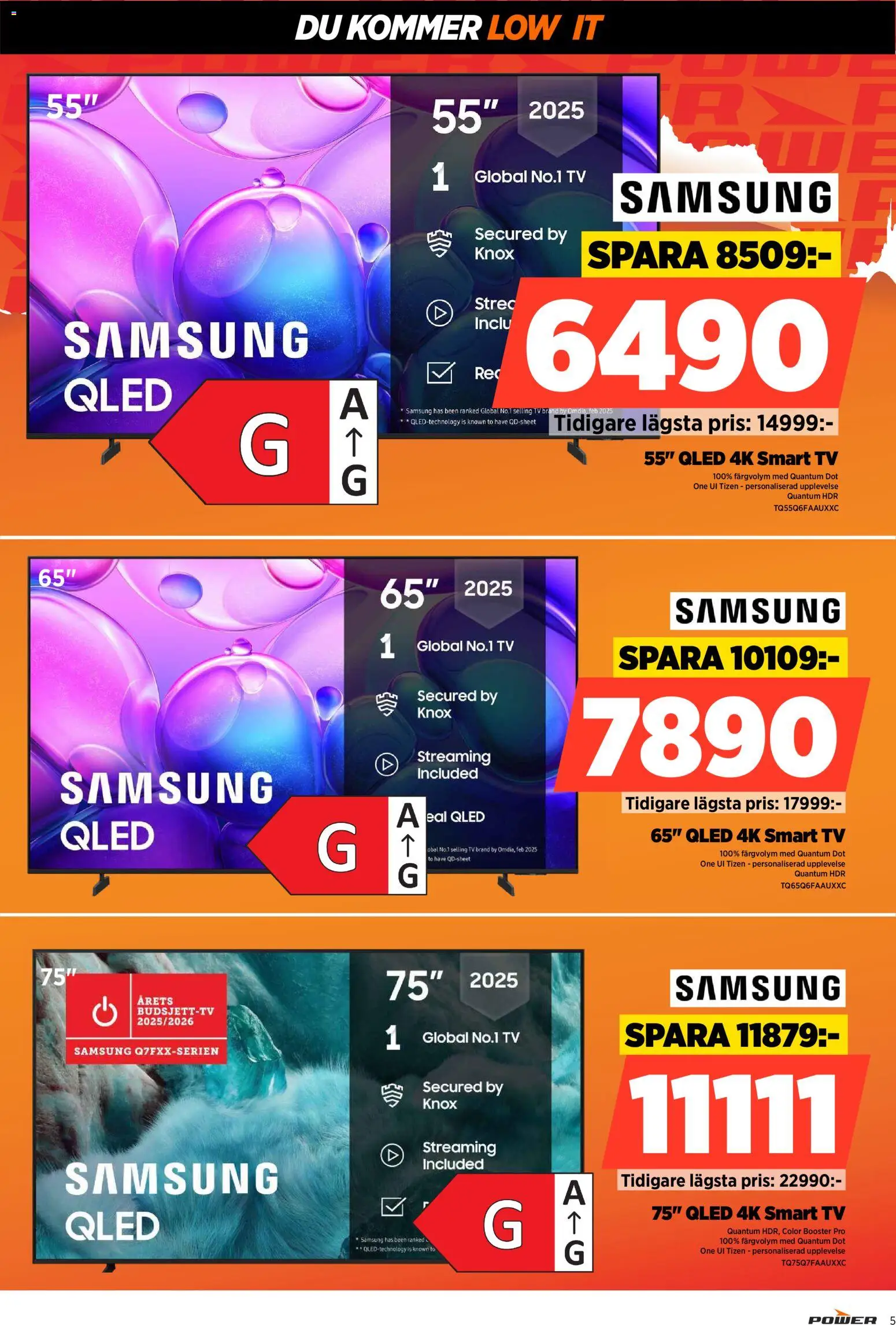 Power reklamblad aktuell från 22.12.2025 | Sida: 5 | Produkter: Smart tv, Tv