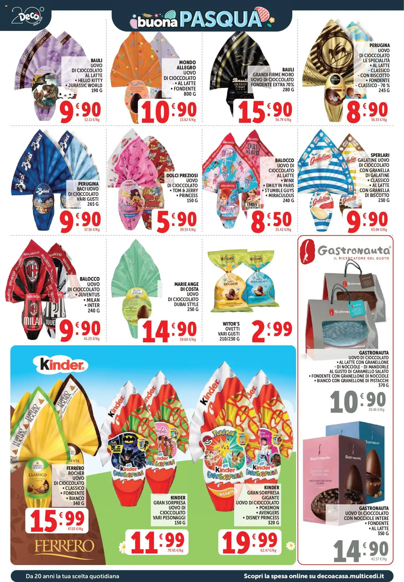 Volantino Decò del 27.03.2026 | Pagina: 2 | Prodotti: Cioccolato, Latte, Mandorle, Pistacchi