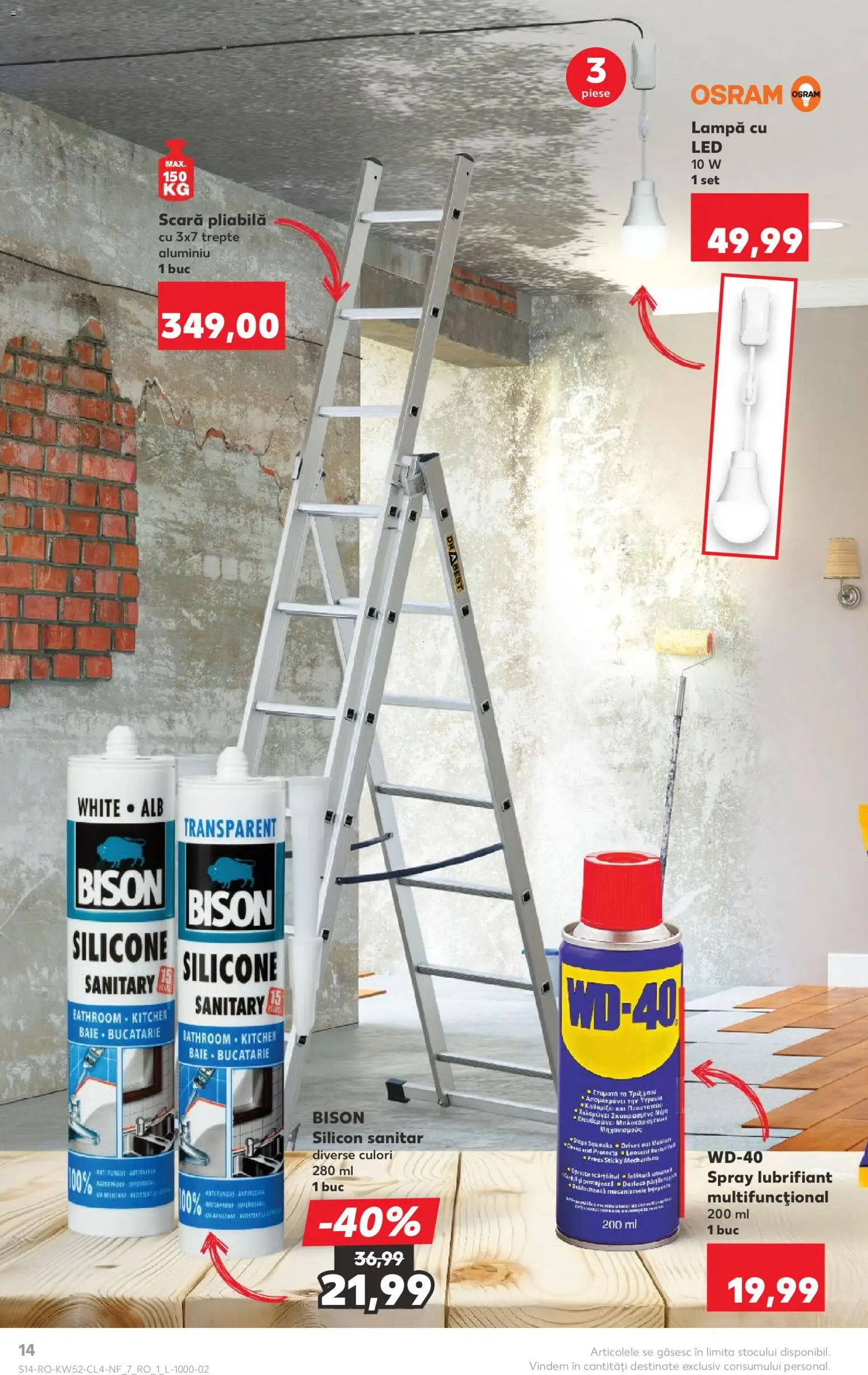 Noul catalog Kaufland – valabil de la 24.12.2025 | Pagină: 14 | Produse: Scară, Babak, Lampă