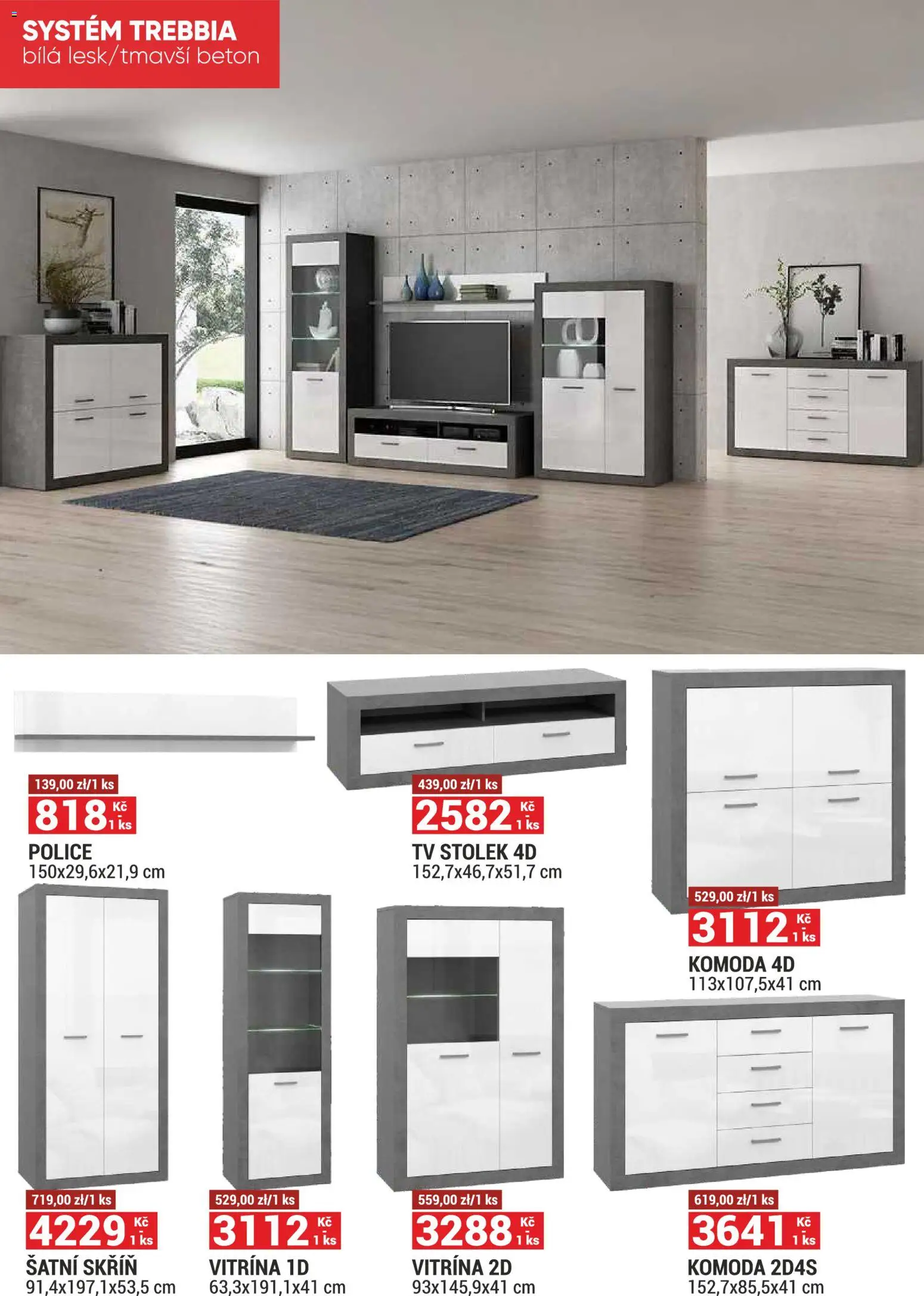 Merkury Market leták od 01.02.2026 | Strana: 3 | Produkty: Vitrína, Šatní skříň, Stolek, Skříň